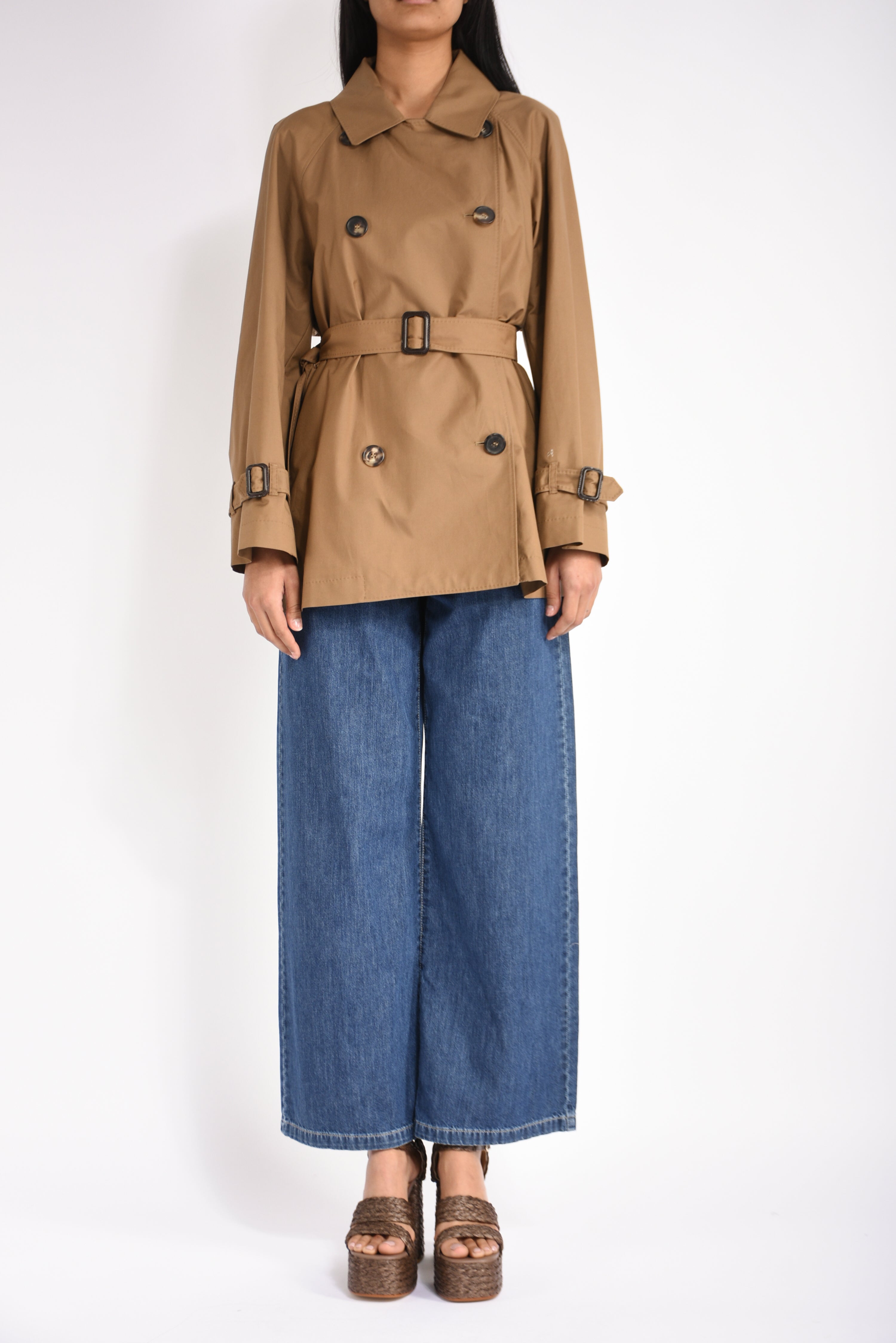 Trench crop in twill antigoccia calle