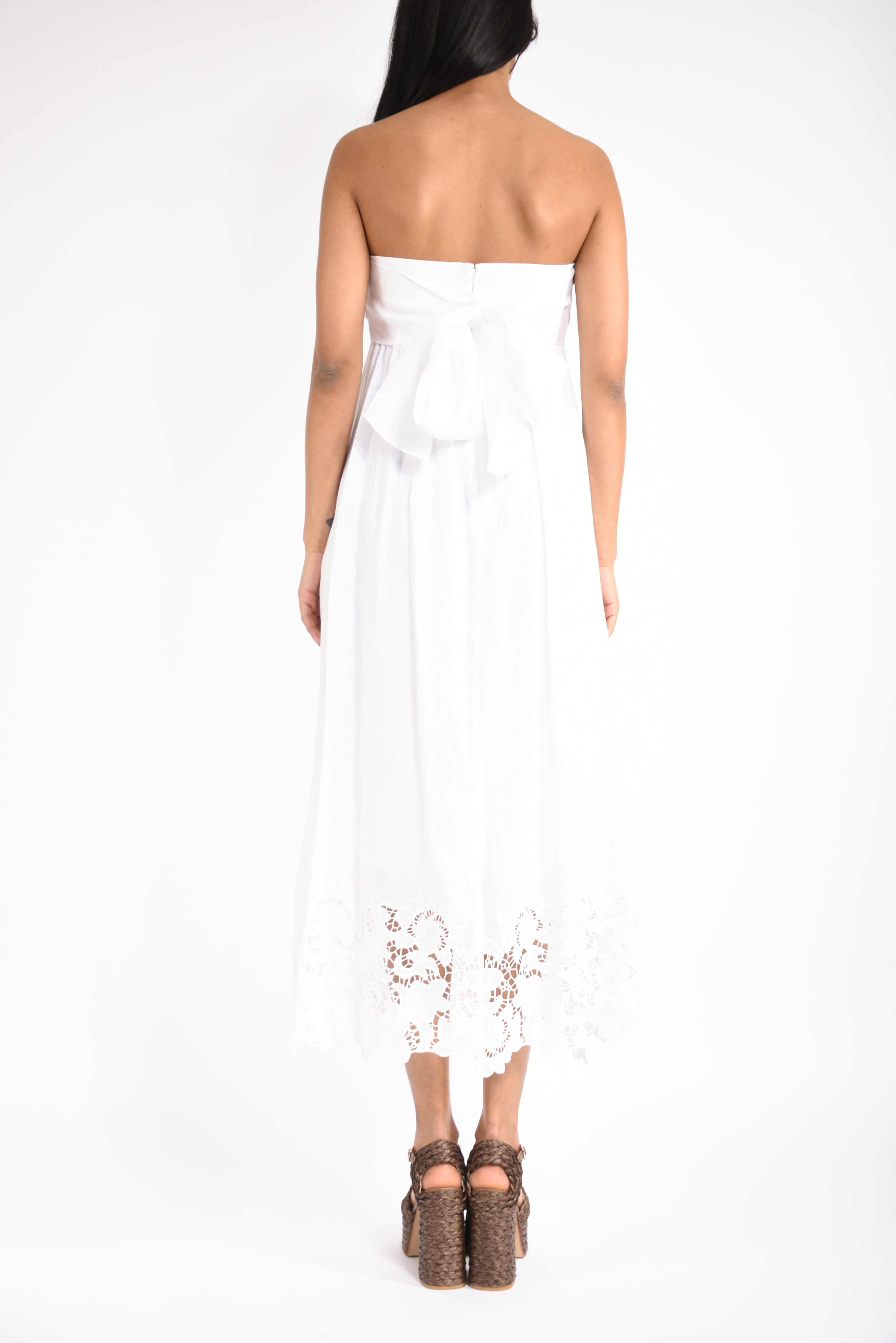 abito lungo bustier scena