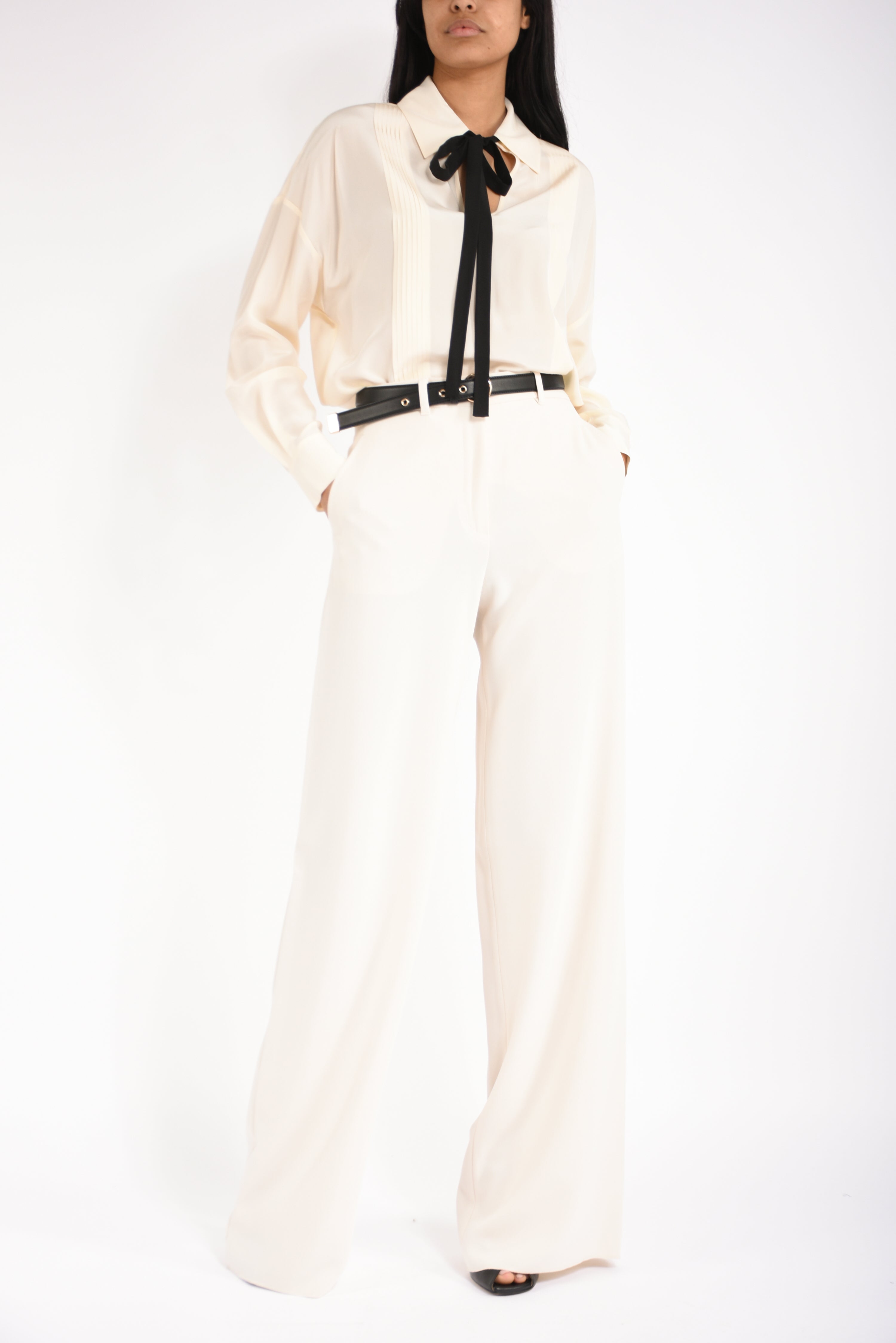 camicia in seta con cravattino colon