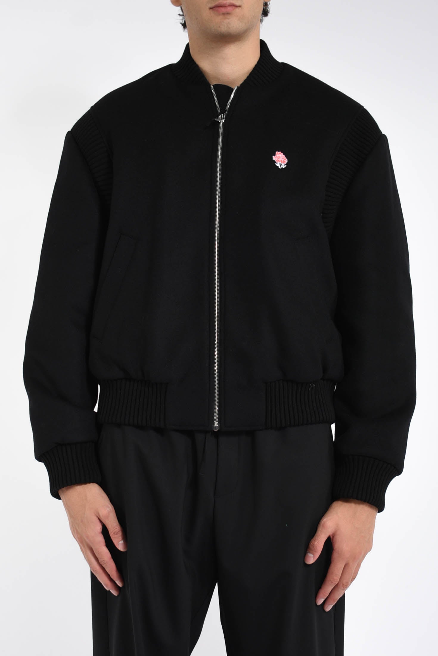 bomber in panno di lana