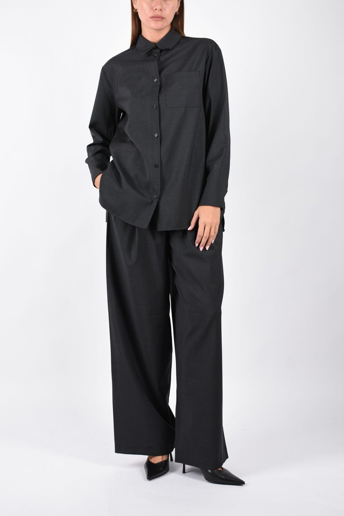 Camicia basic in tela di lana SMMOPERA 2629196061600