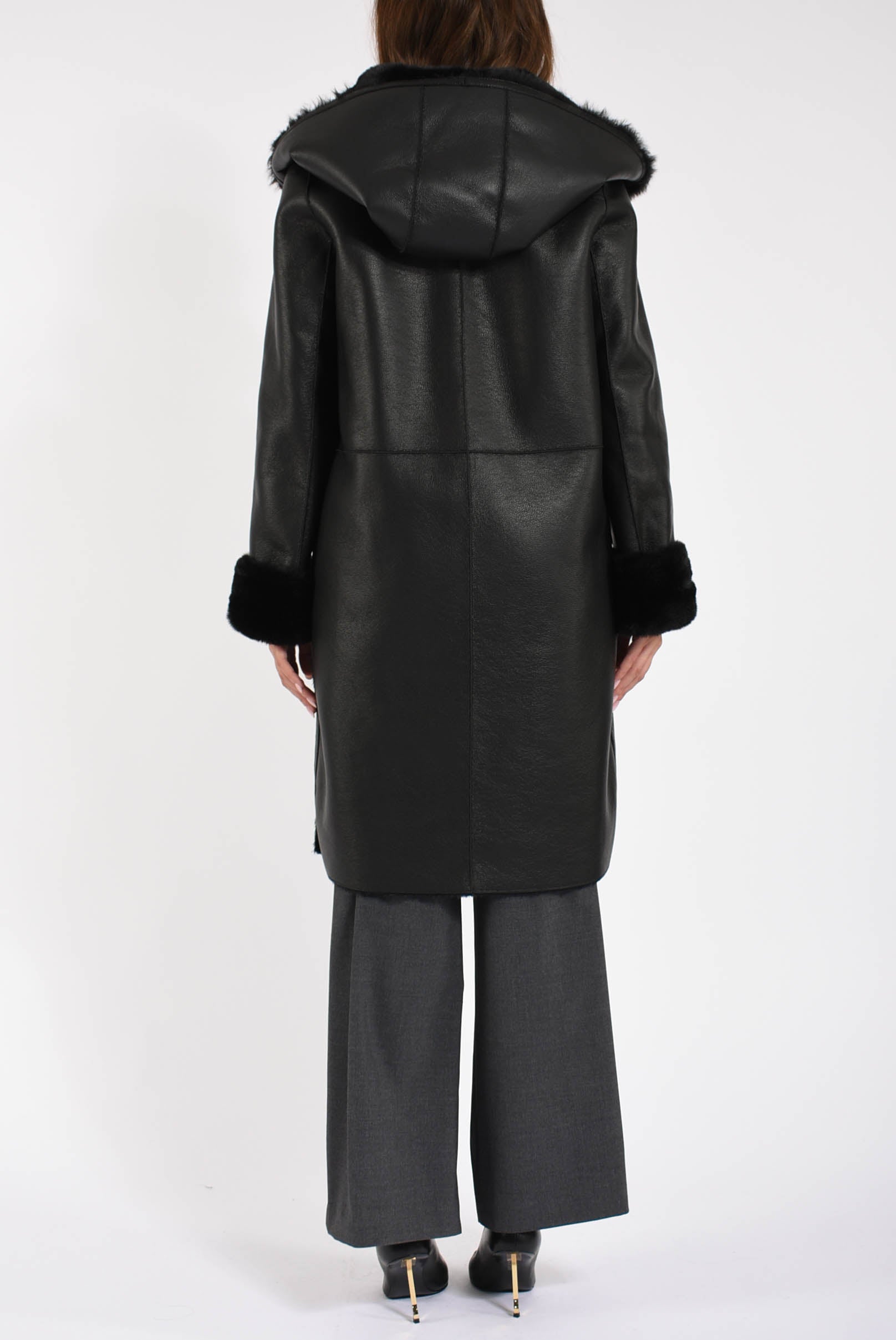 cappotto reversibile in ecopelliccia