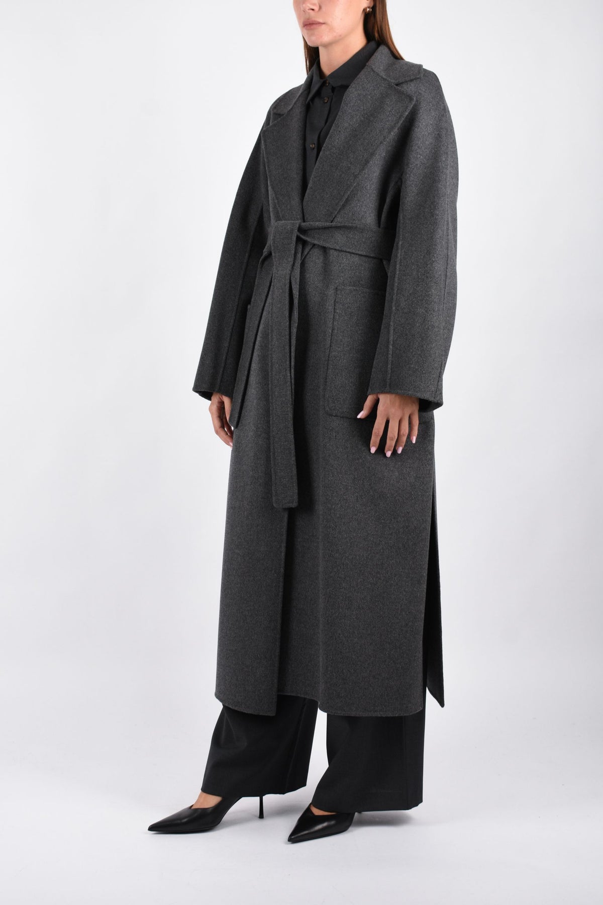 Cappotto lungo in lana double SMMPEONIE 2629016113600