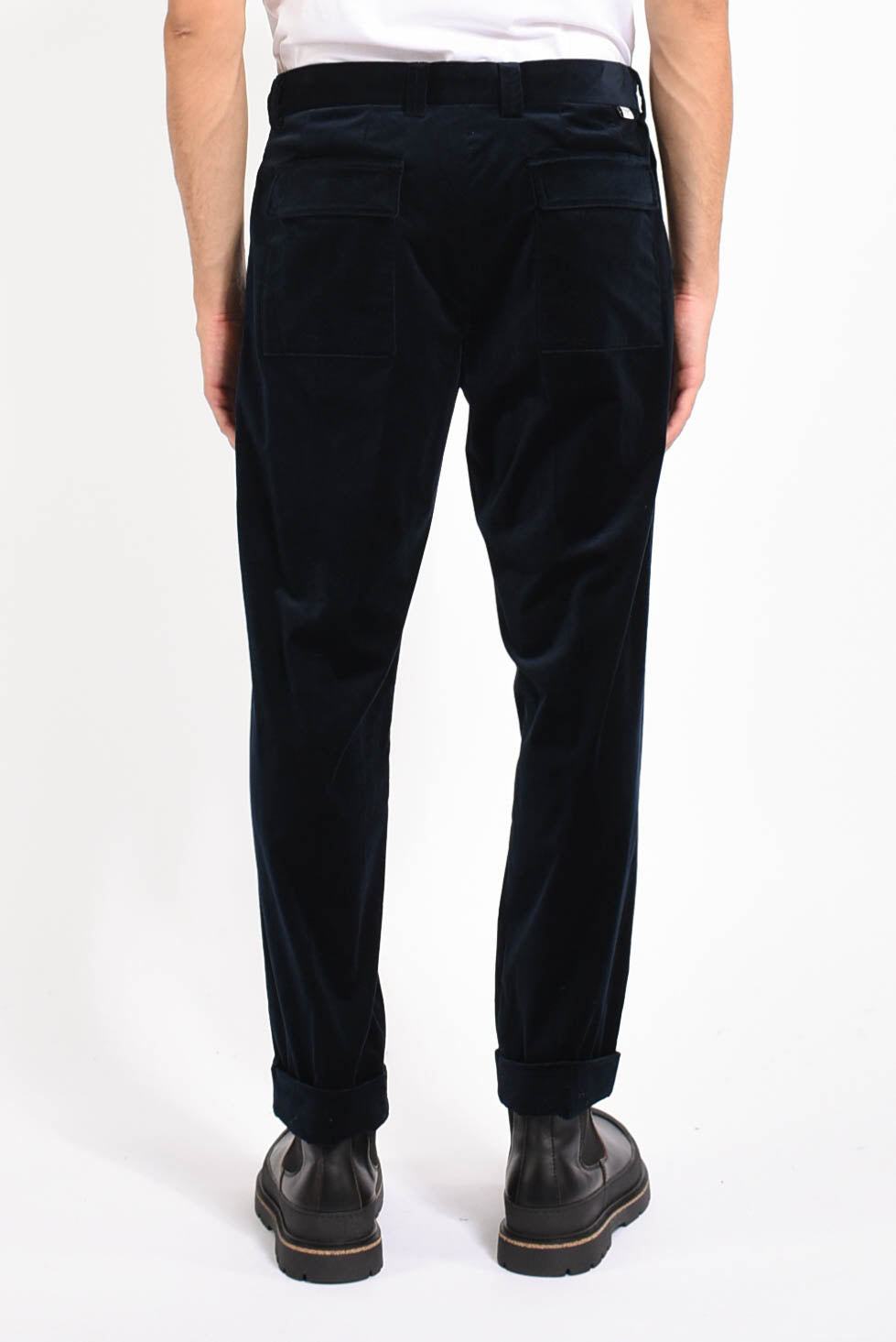 Pantaloni in velluto liscio