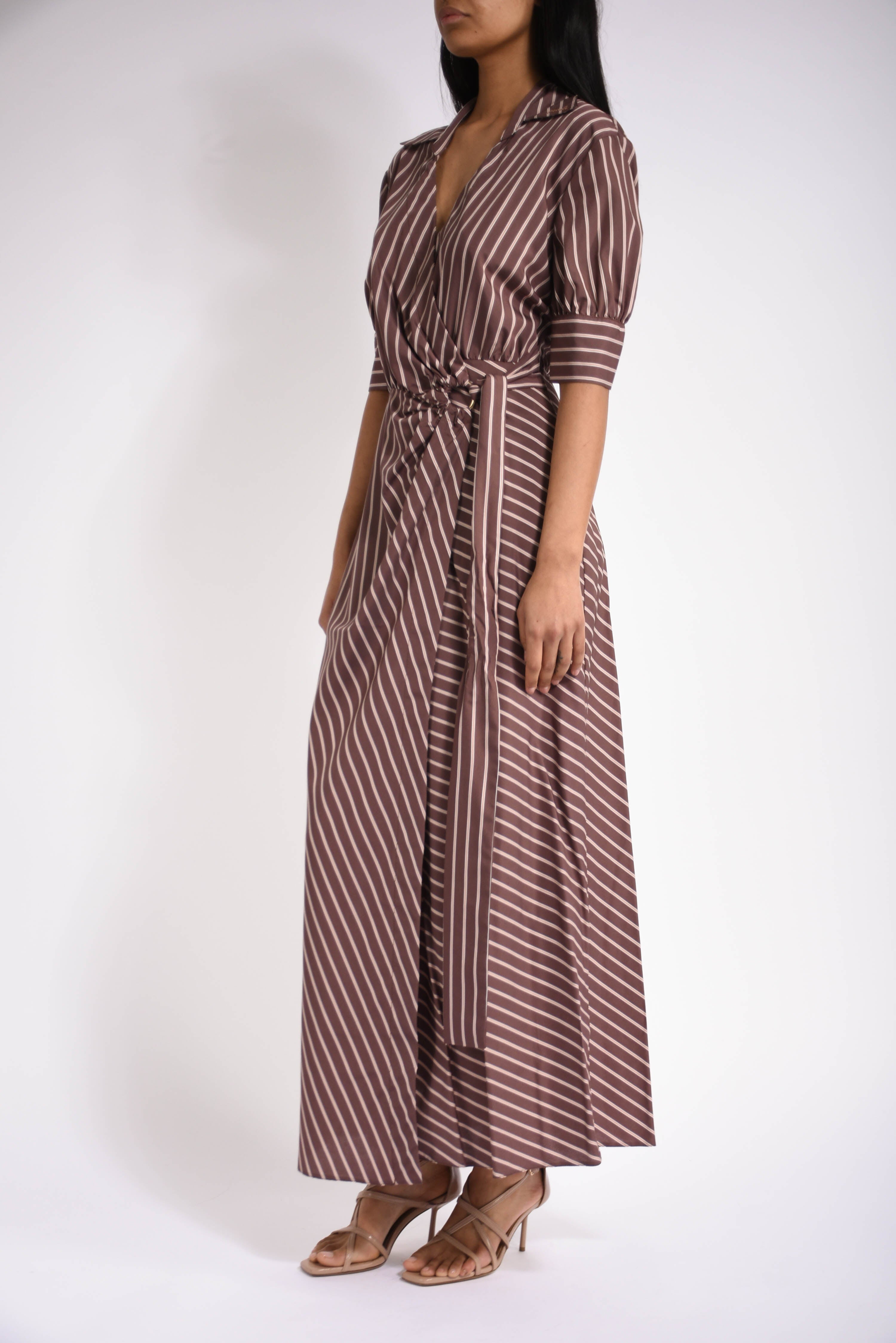 Abito lungo con motivo a righe alexandra