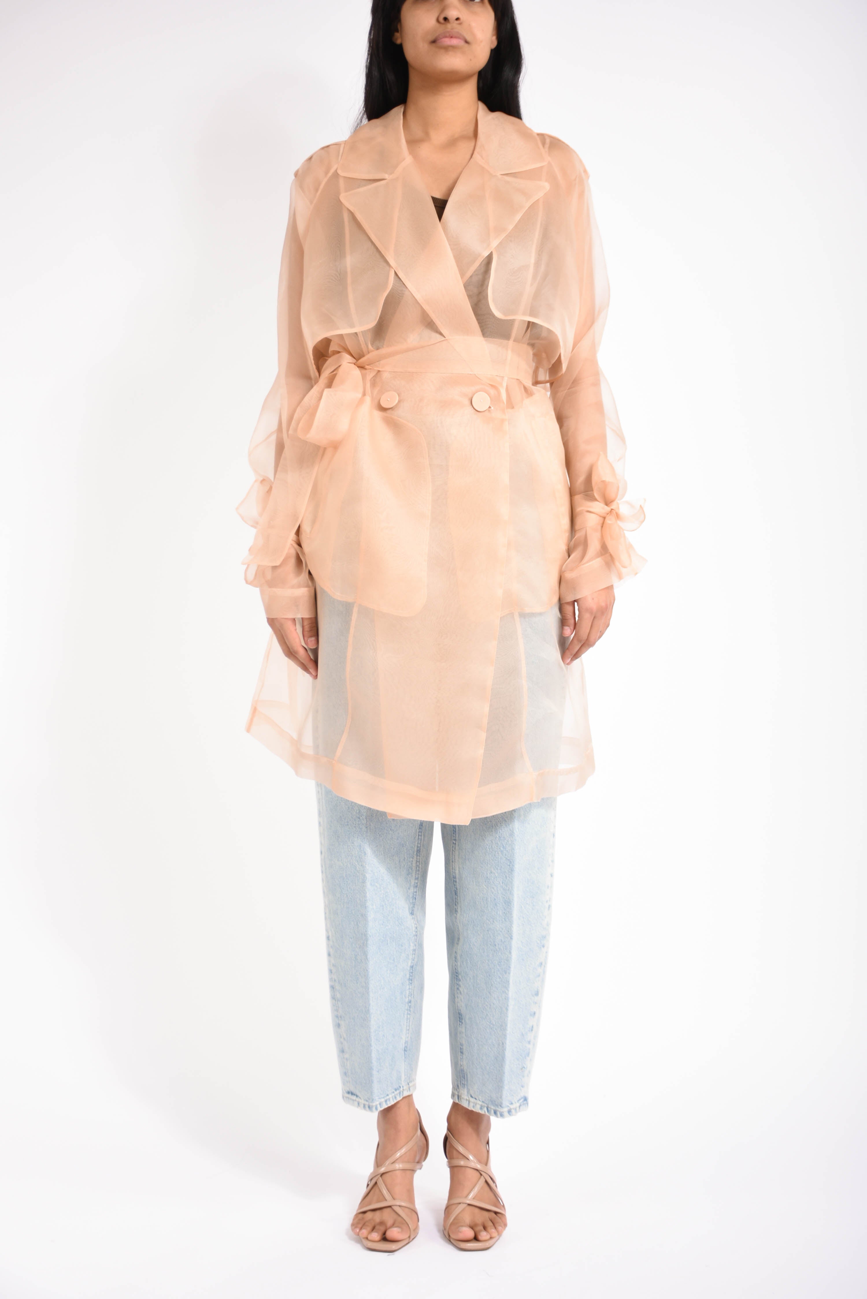 trench in organza cocco