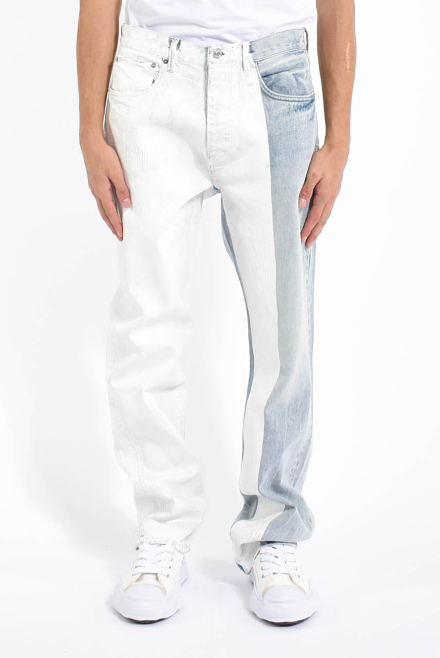 Jeans crackle silver