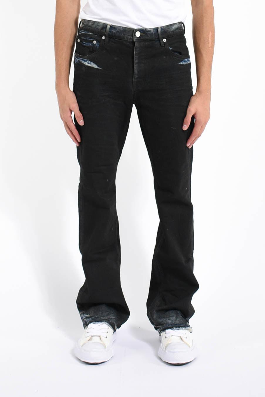Jeans dirty coated flare