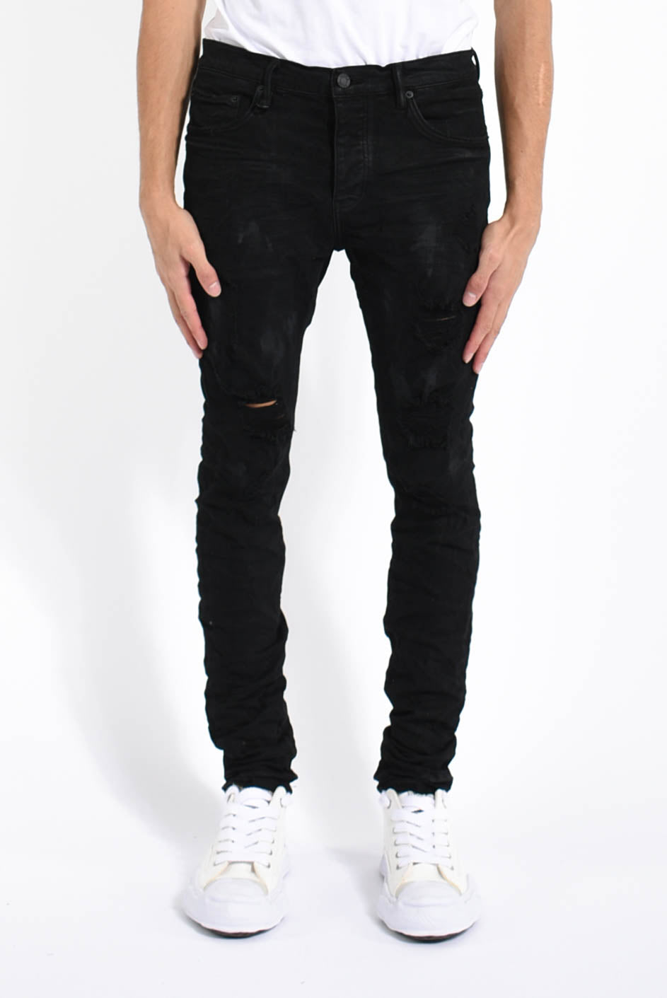 Jeans black oil spill