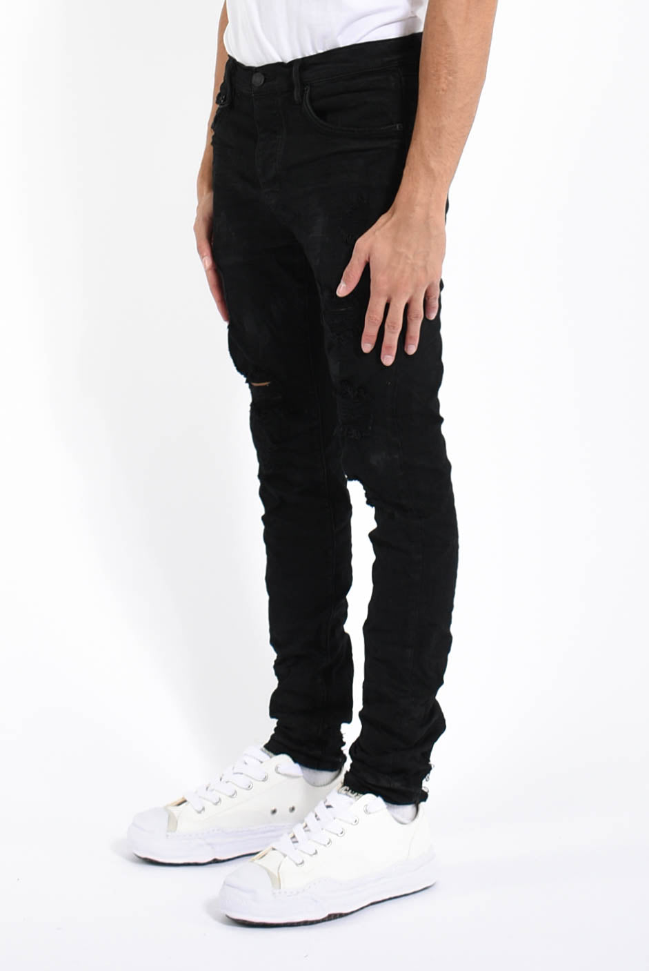 Jeans black oil spill