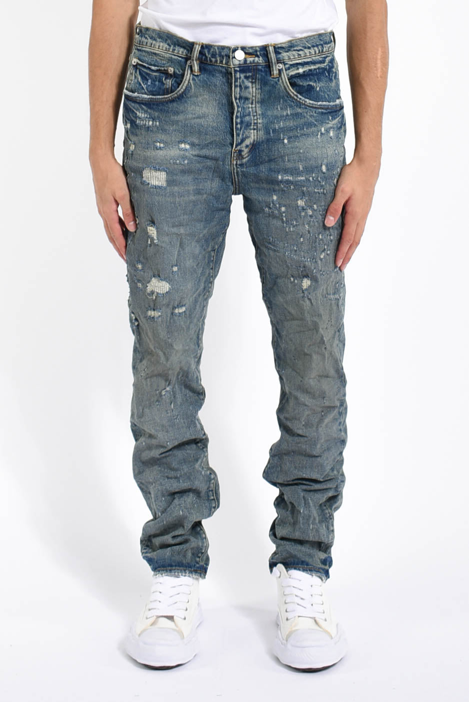 Jeans vintage laser abrasions