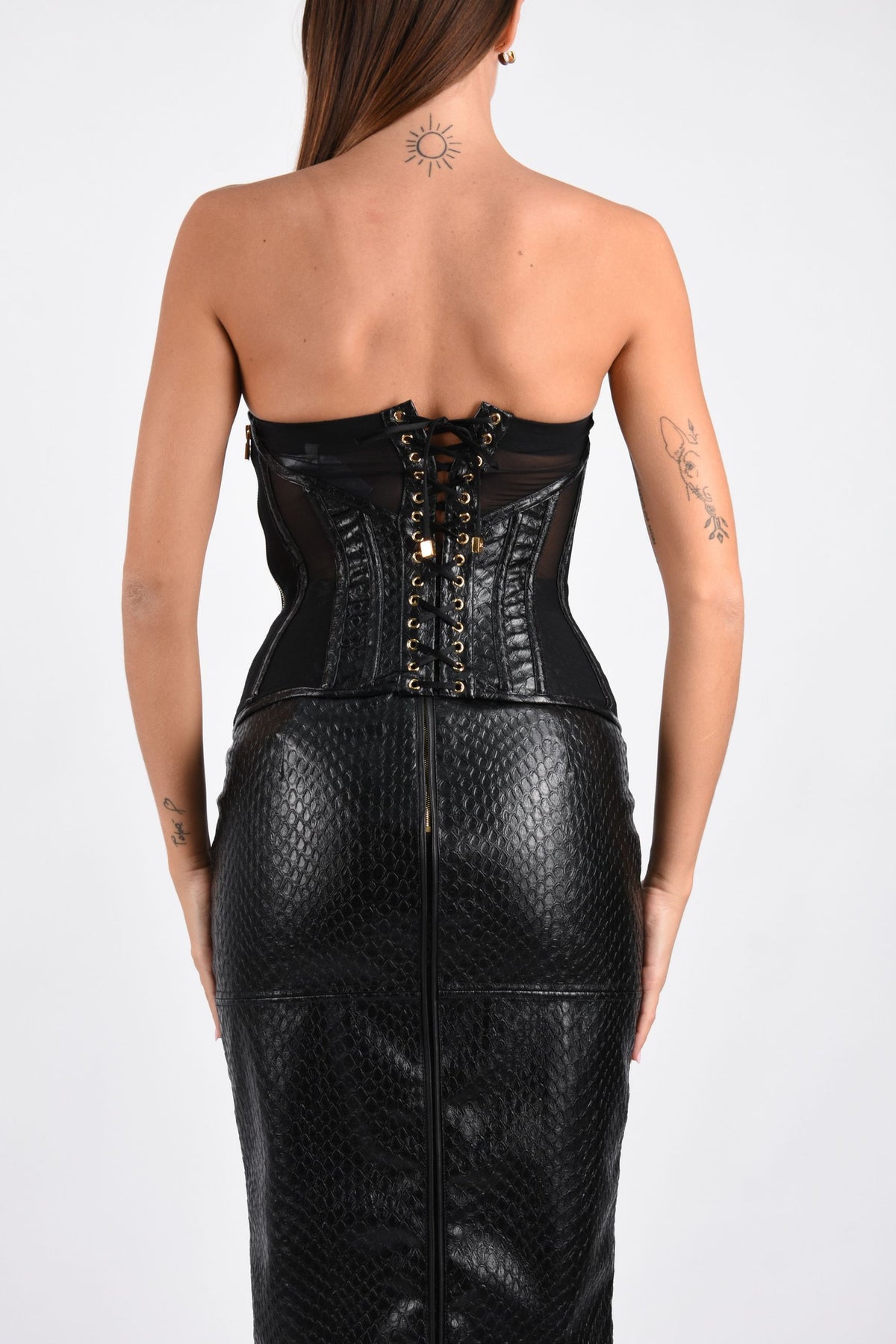 Top bustier con trama a squame TO09167E2