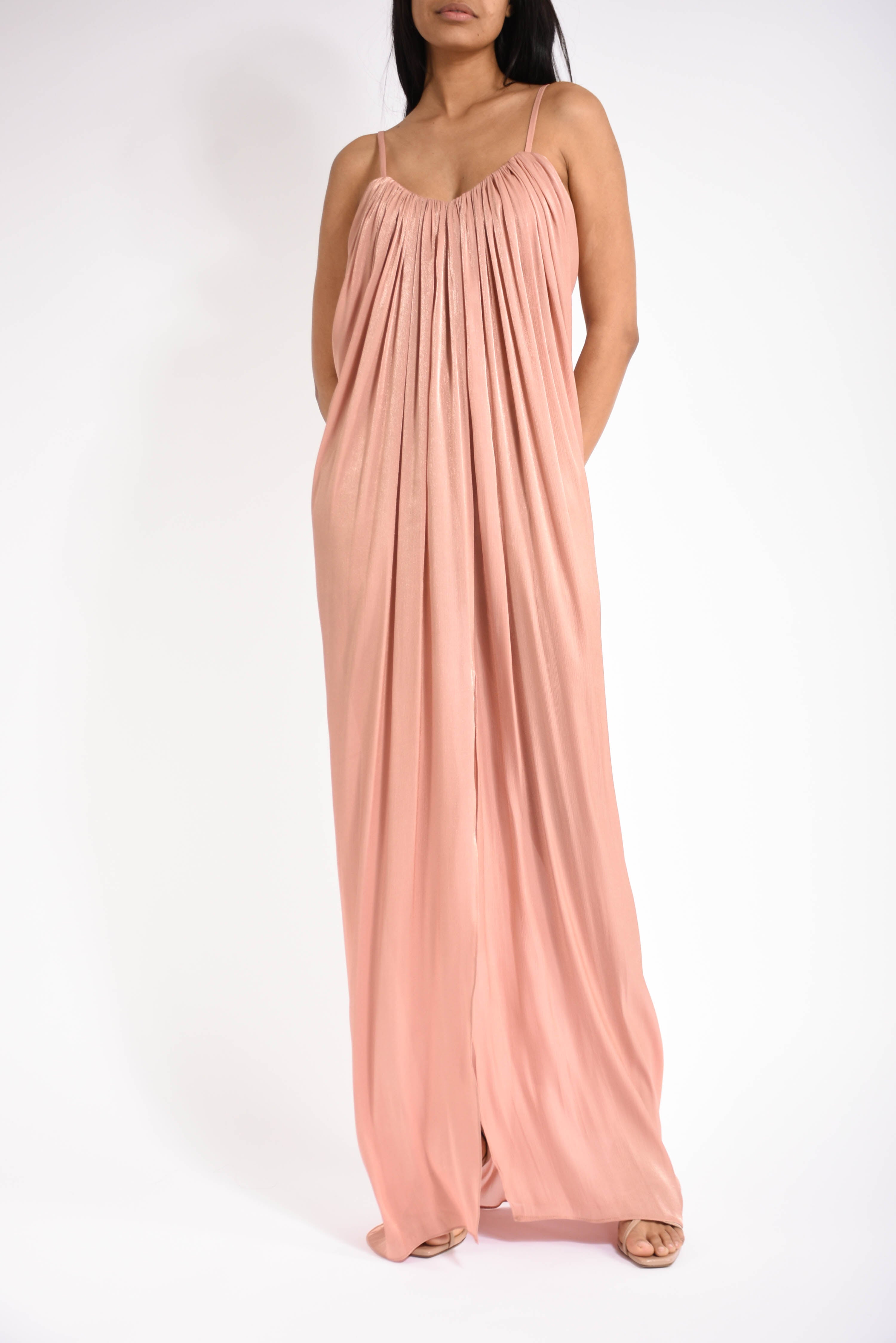 abito lungo in lurex