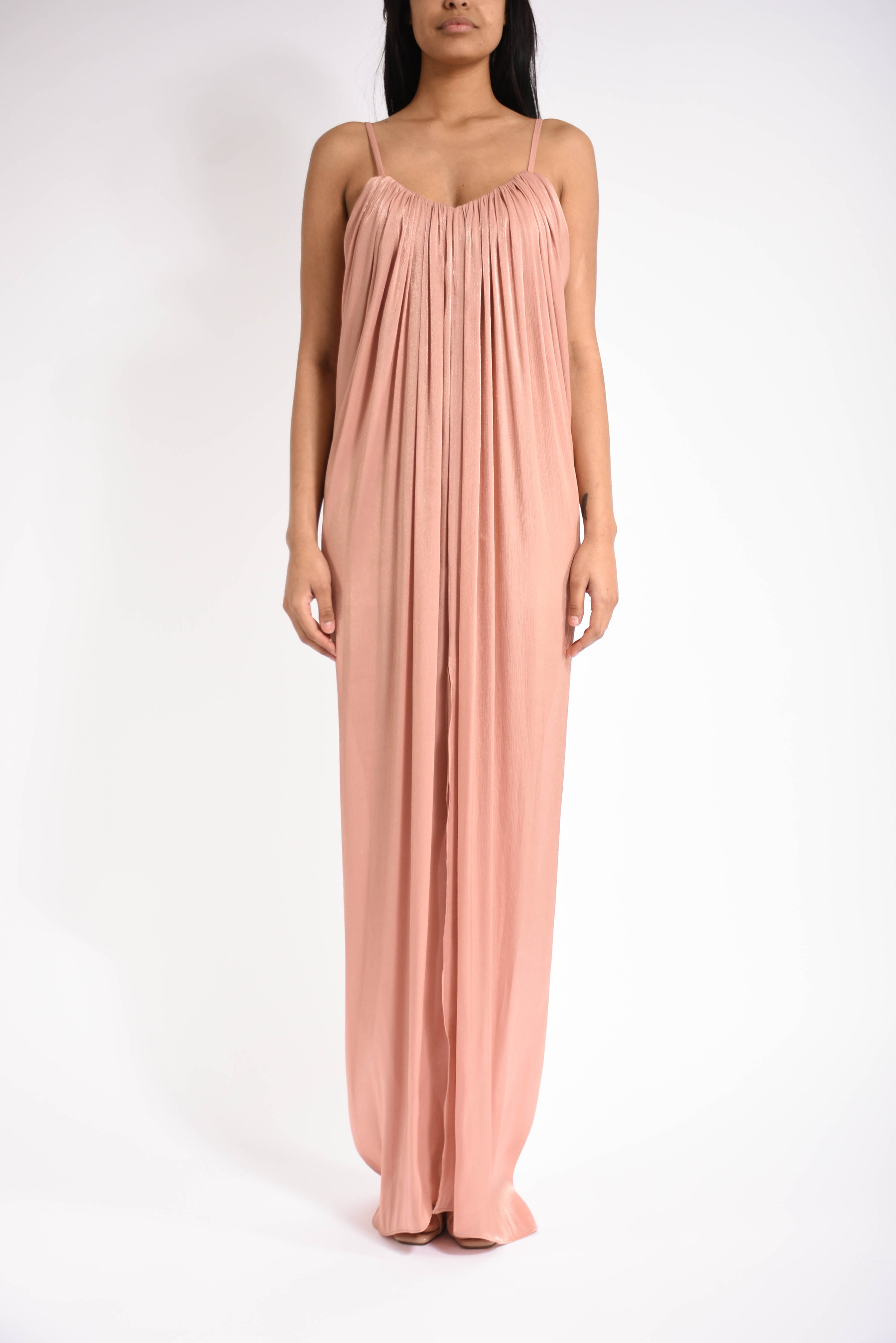 abito lungo in lurex