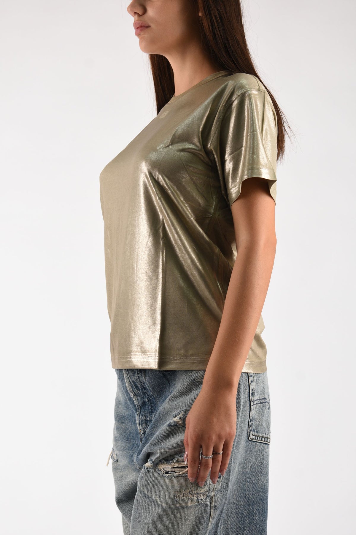 T-shirt in jersey con finitura metallizzata T-NORMY A240760EGDQ