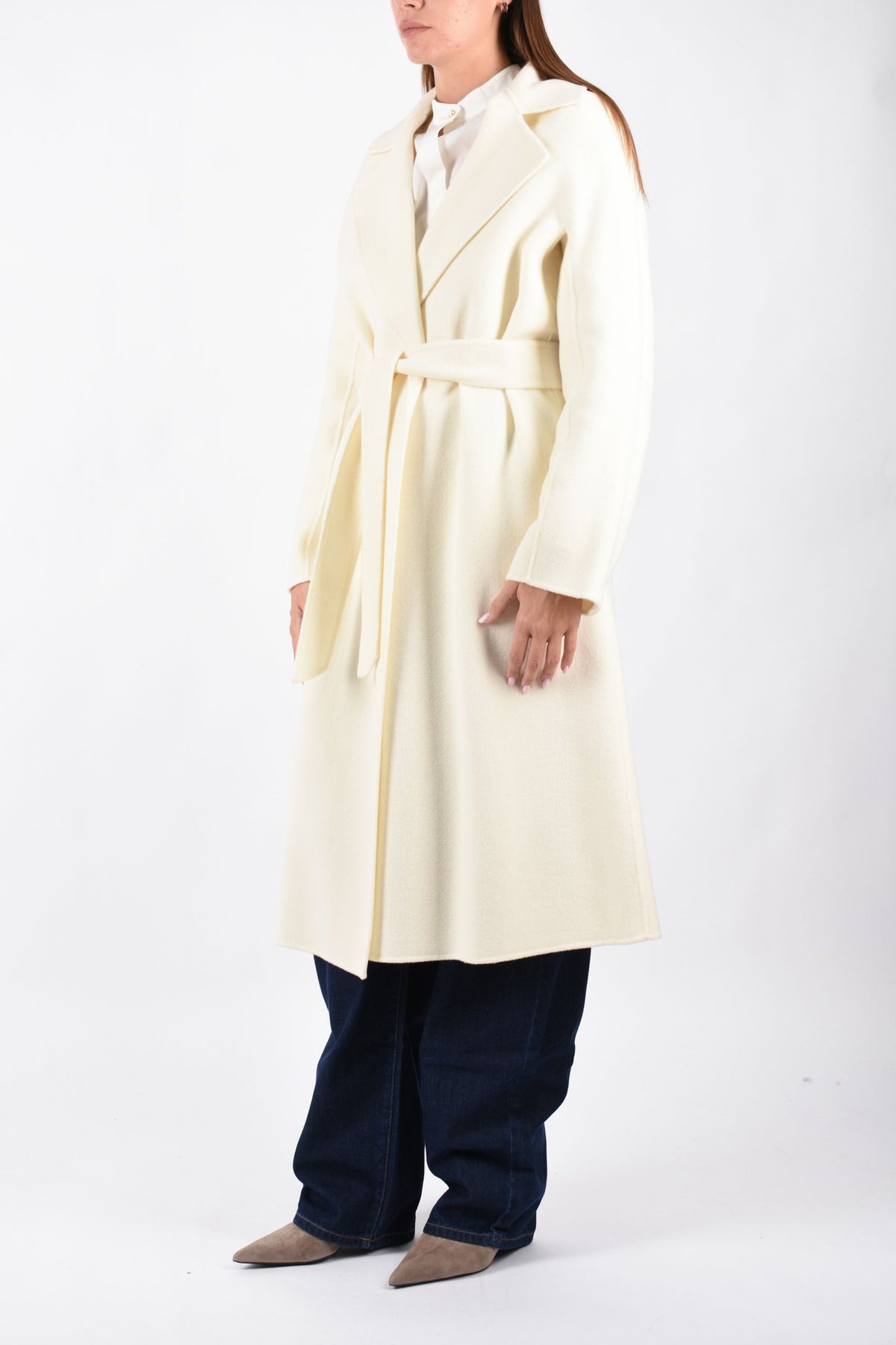Cappotto lungo a vestaglia in lana MSTCLES 2626016021600