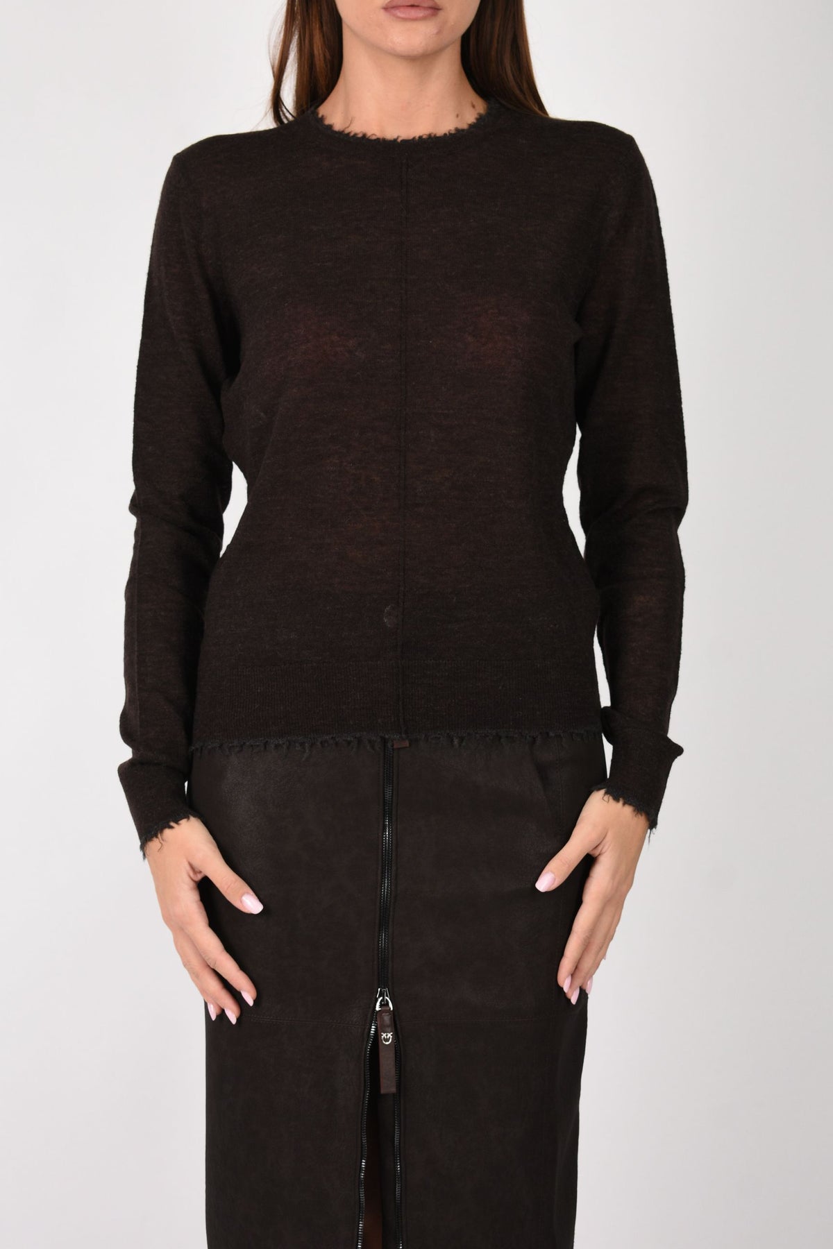 Maglia leggera in lana e cashmere 107328A3IQ