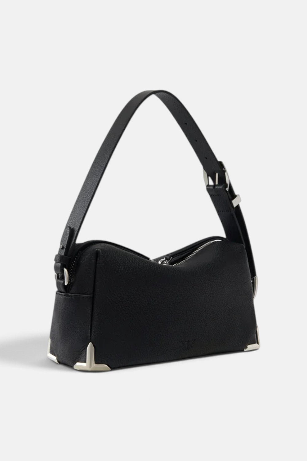 Borsa bauletto a tracolla media in pelle fiore 106761A3CX