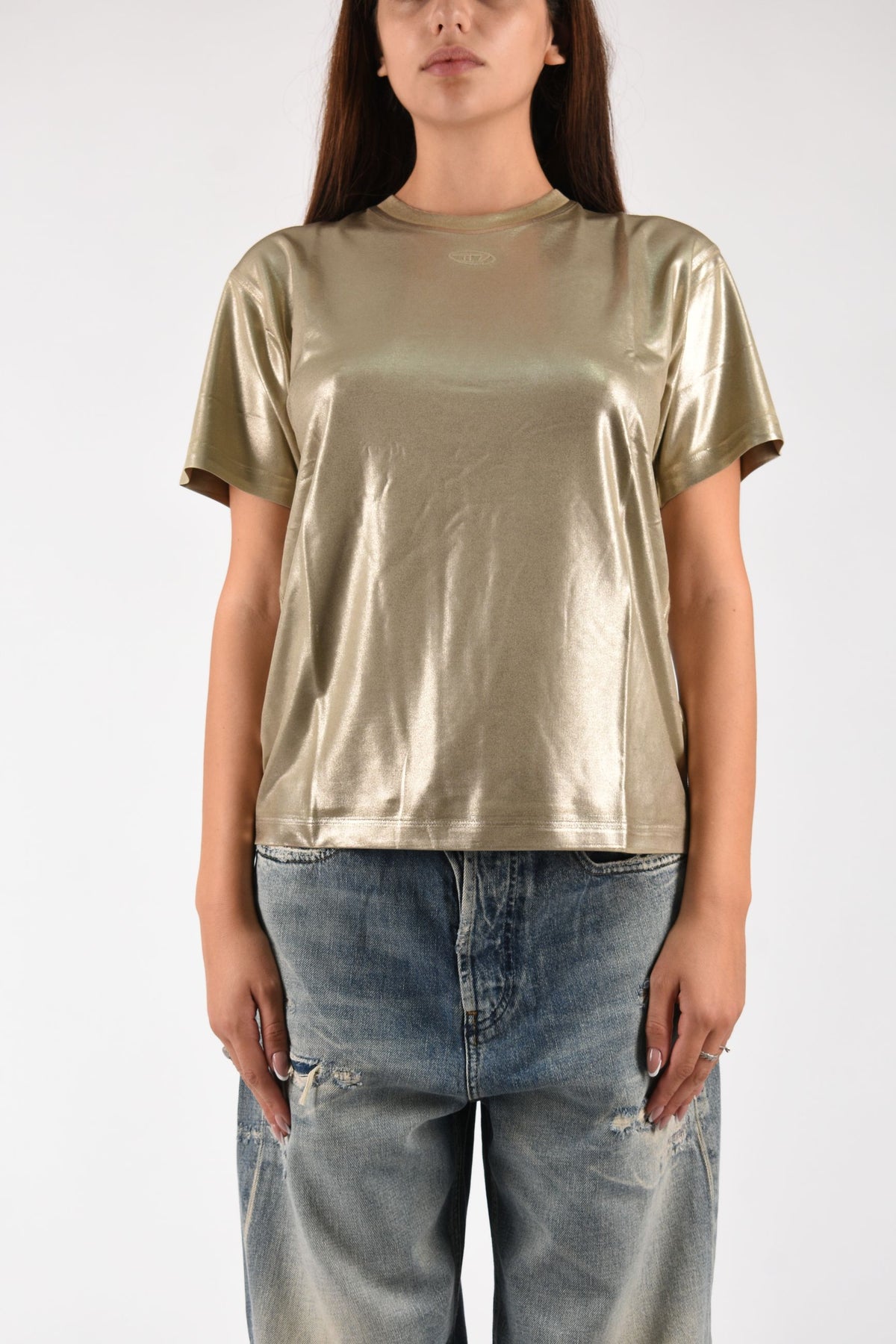 T-shirt in jersey con finitura metallizzata T-NORMY A240760EGDQ