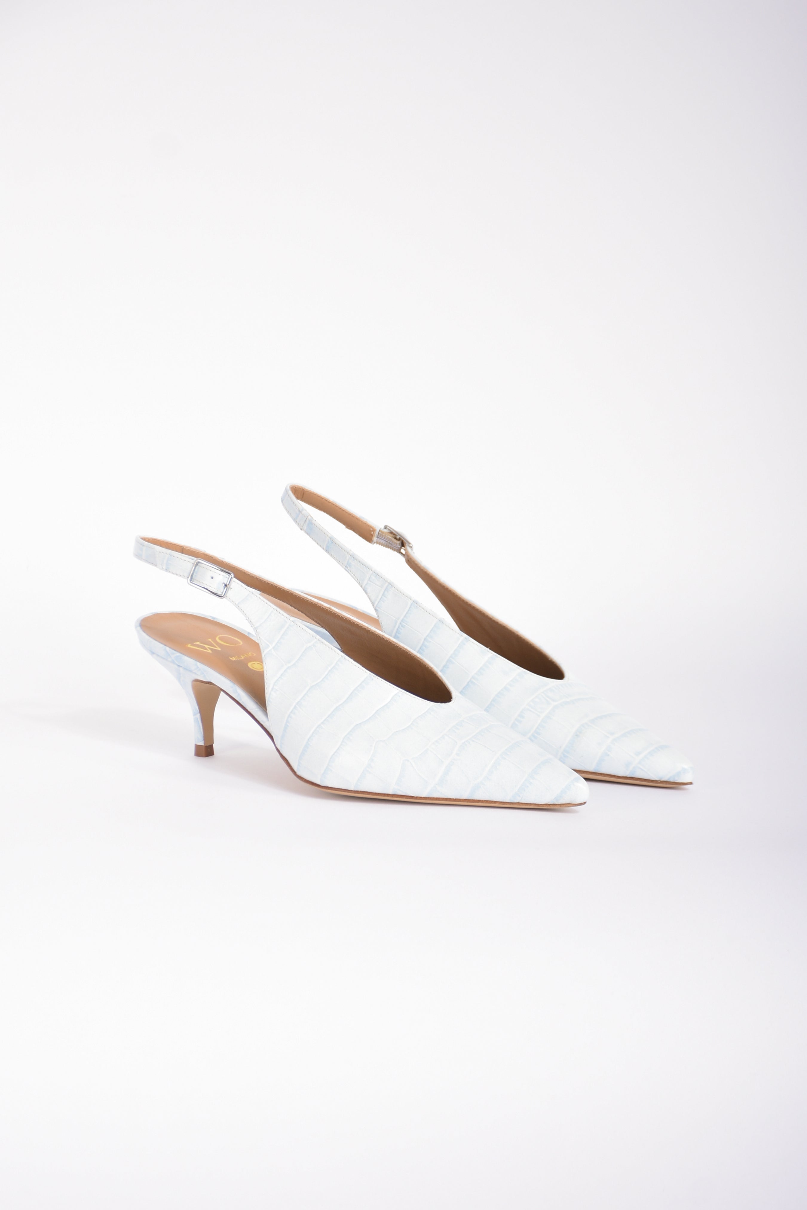 Slingback in pelle cocco