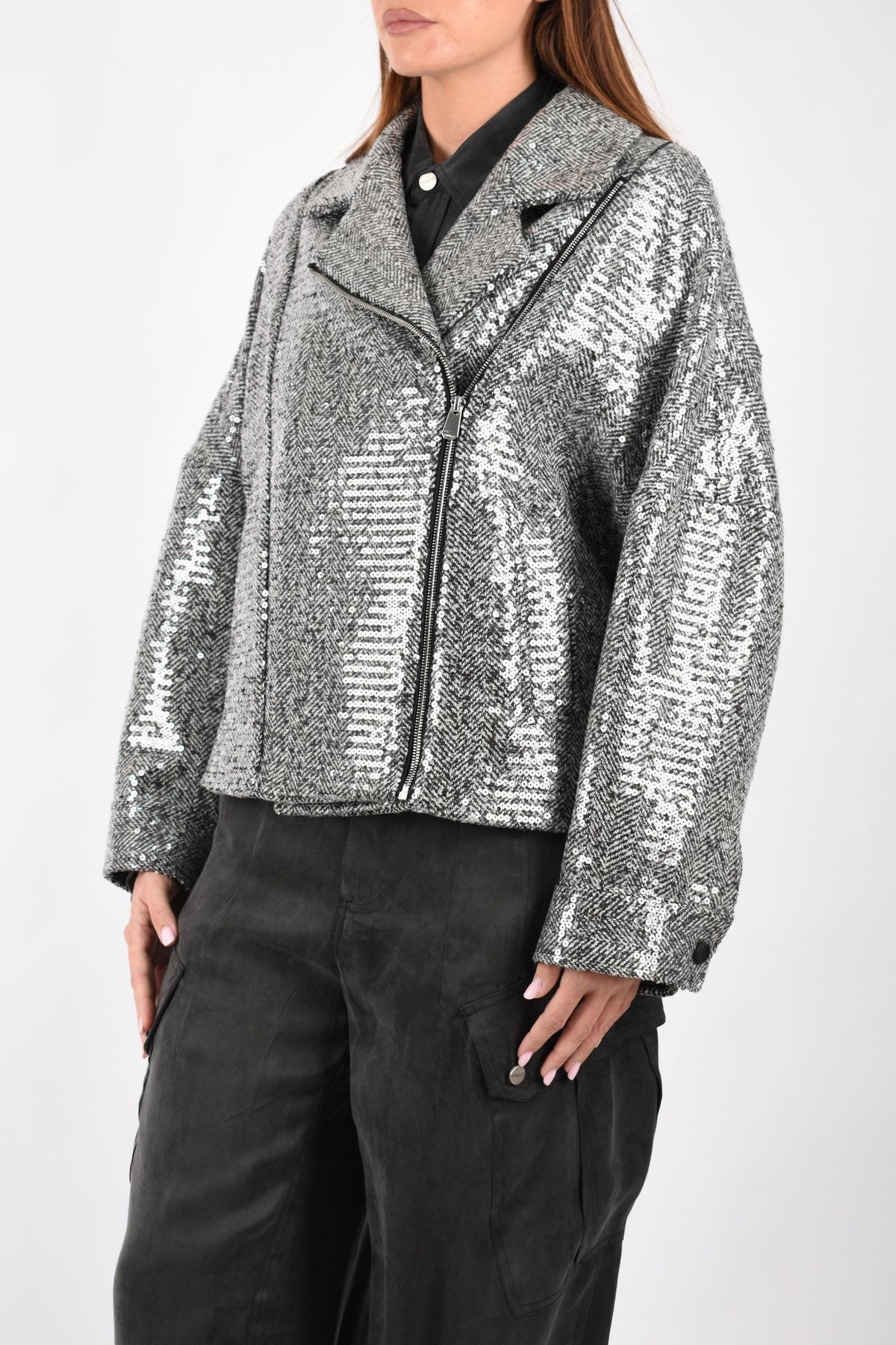 Caban con paillettes 107145A2FE