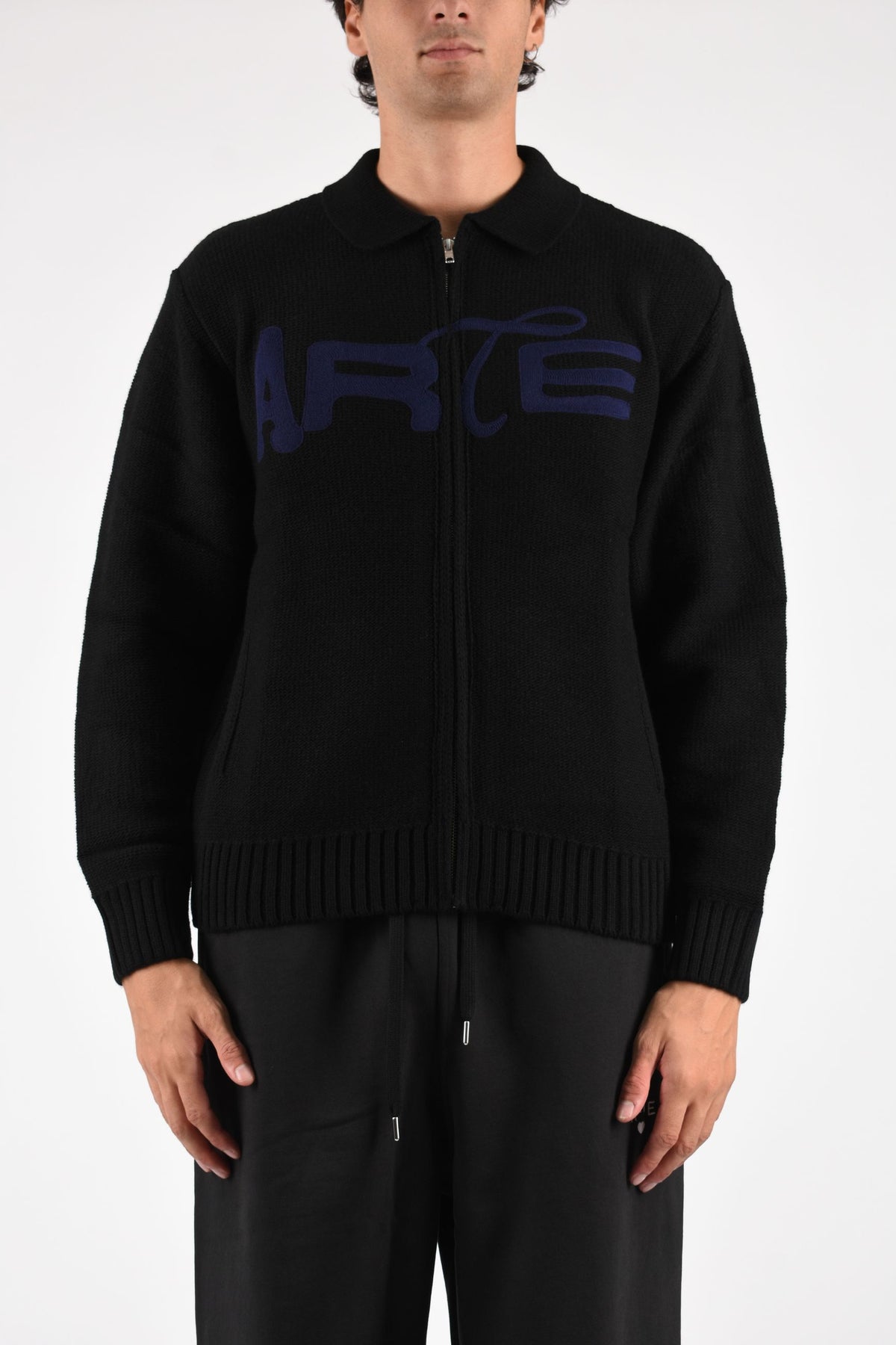 Cardigan stencil zip AW26021K