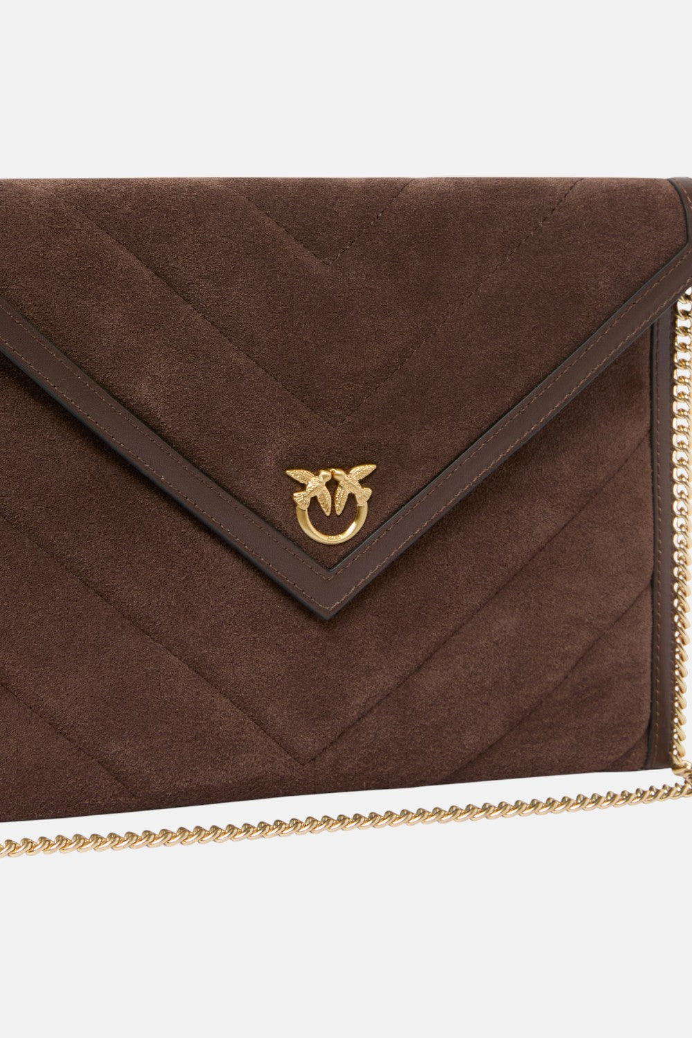 pochette flat purse handle suede