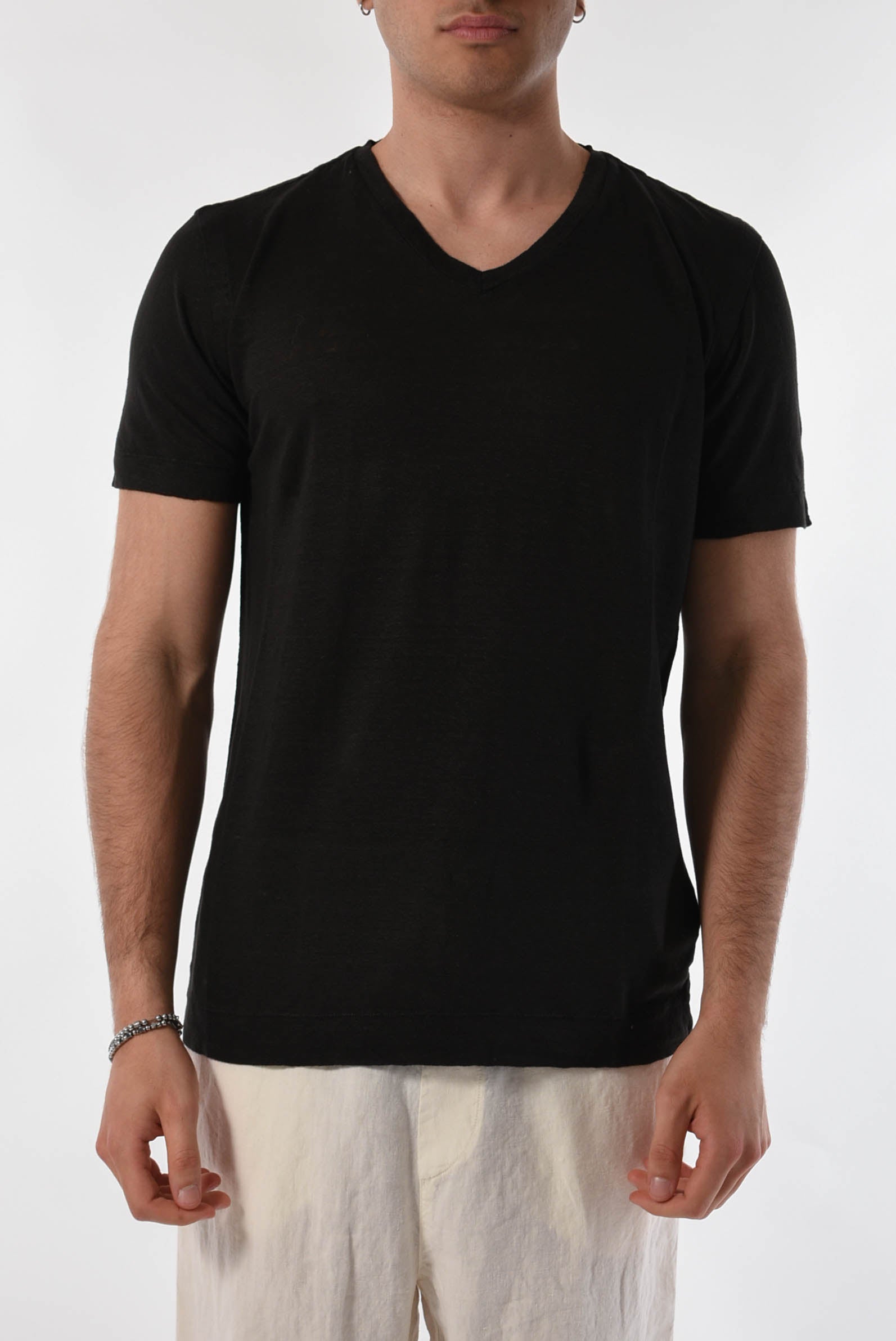 120% LINO T-shirt a V