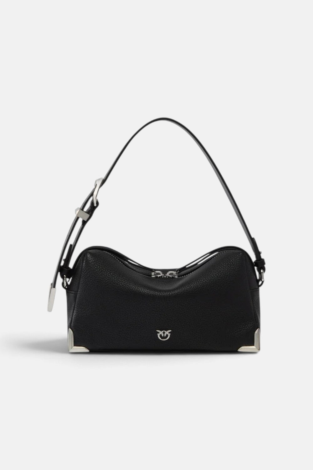 Borsa bauletto a tracolla media in pelle fiore 106761A3CX