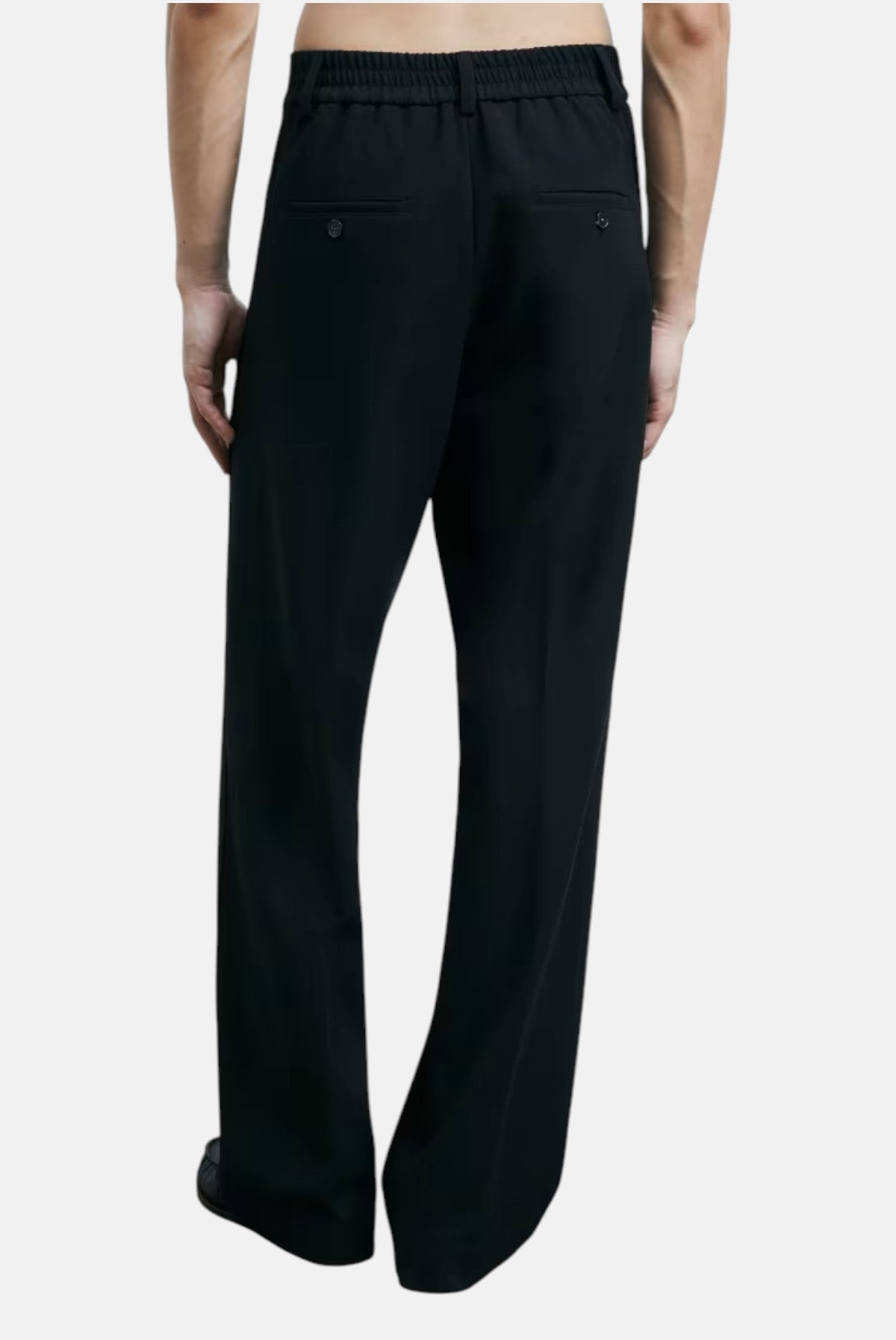 Pantaloni dritti in fresco lana