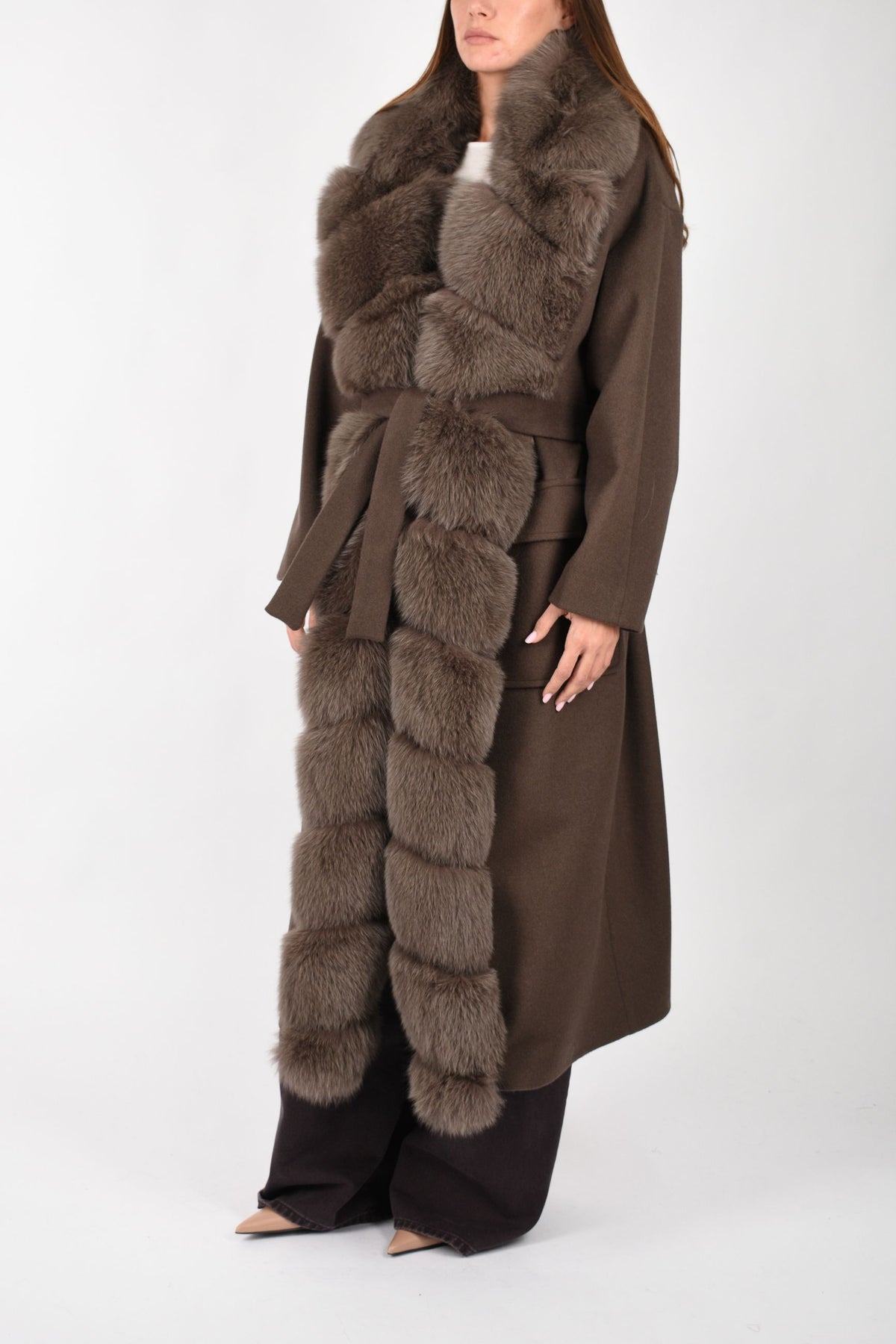 CAPPOTTO IN LANA E VOLPE CD1245
