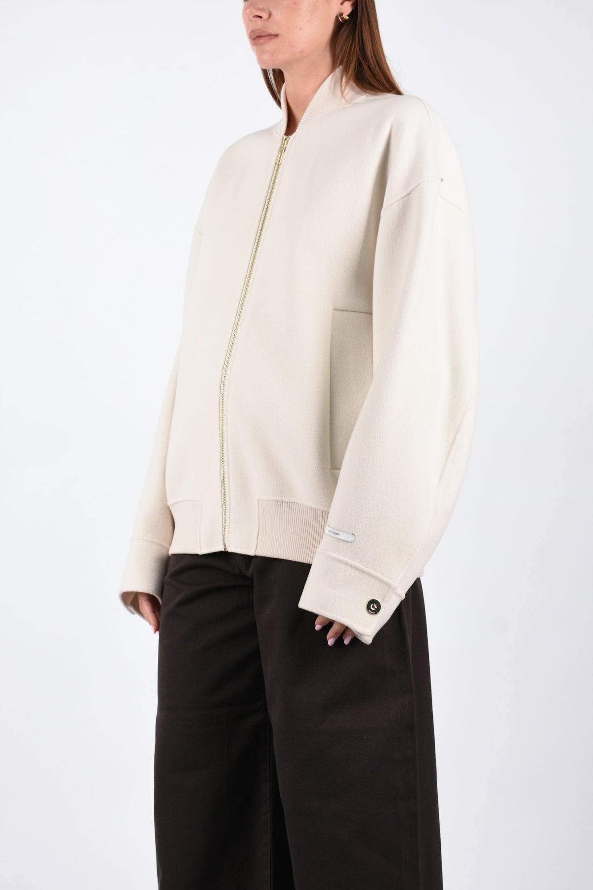 Bomber in double di pura lana ONDATA 2622086041