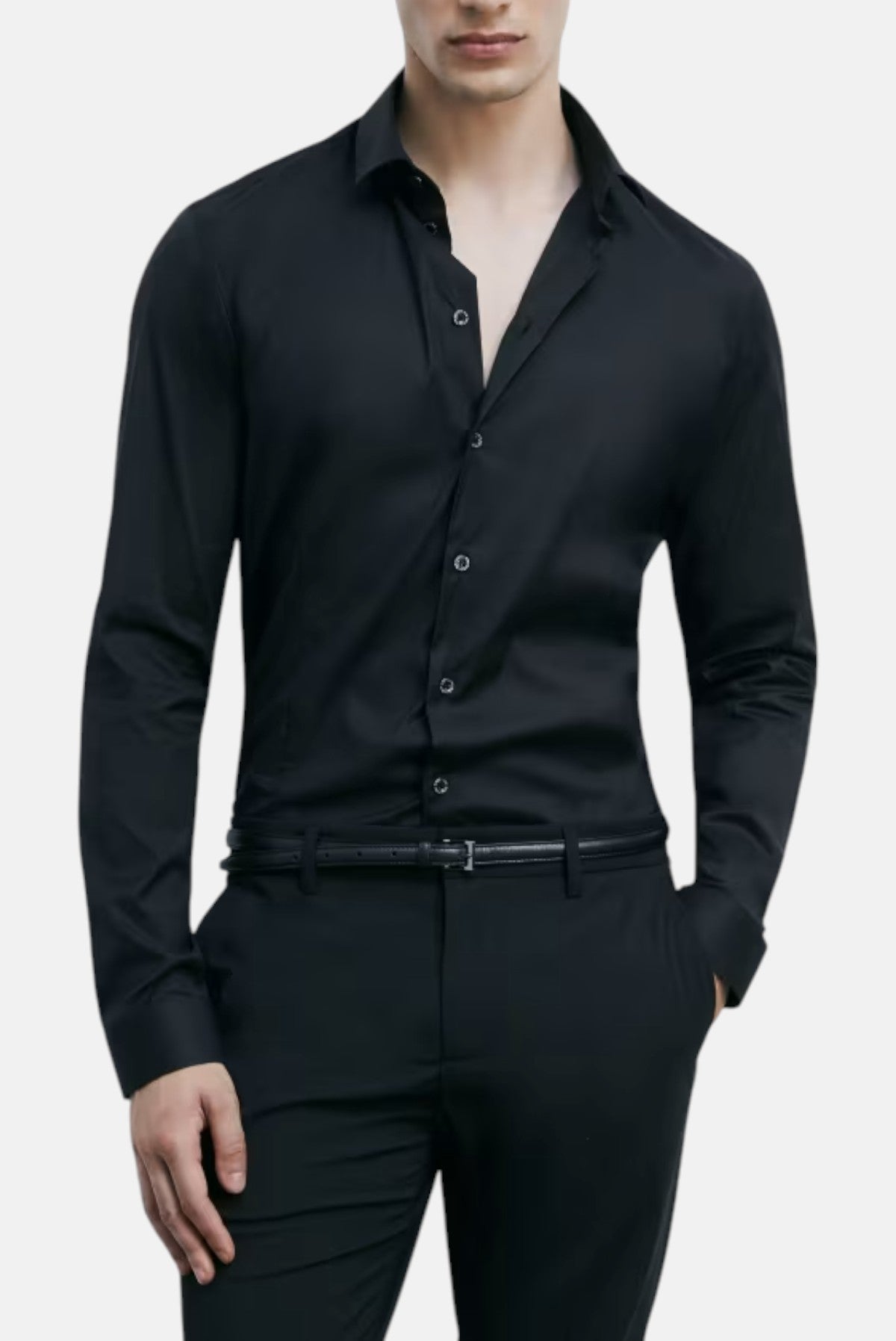 Camicia in popeline strech