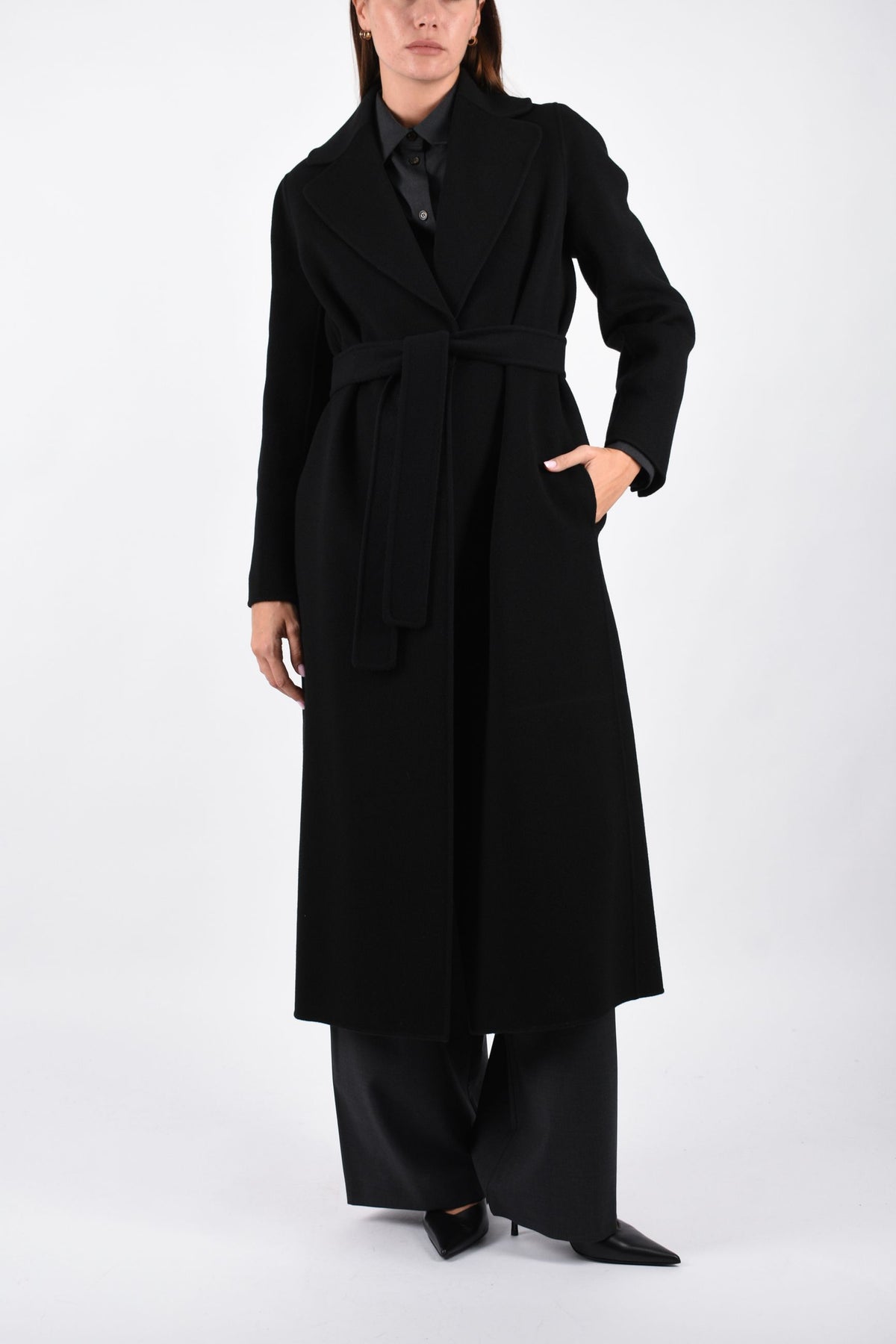 Cappotto a vestaglia in drap di lana POLDO 2629016073600