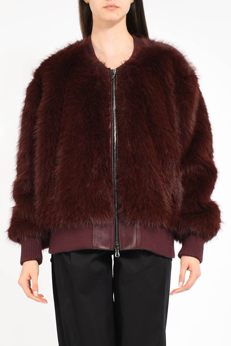 bomber in ecopelliccia