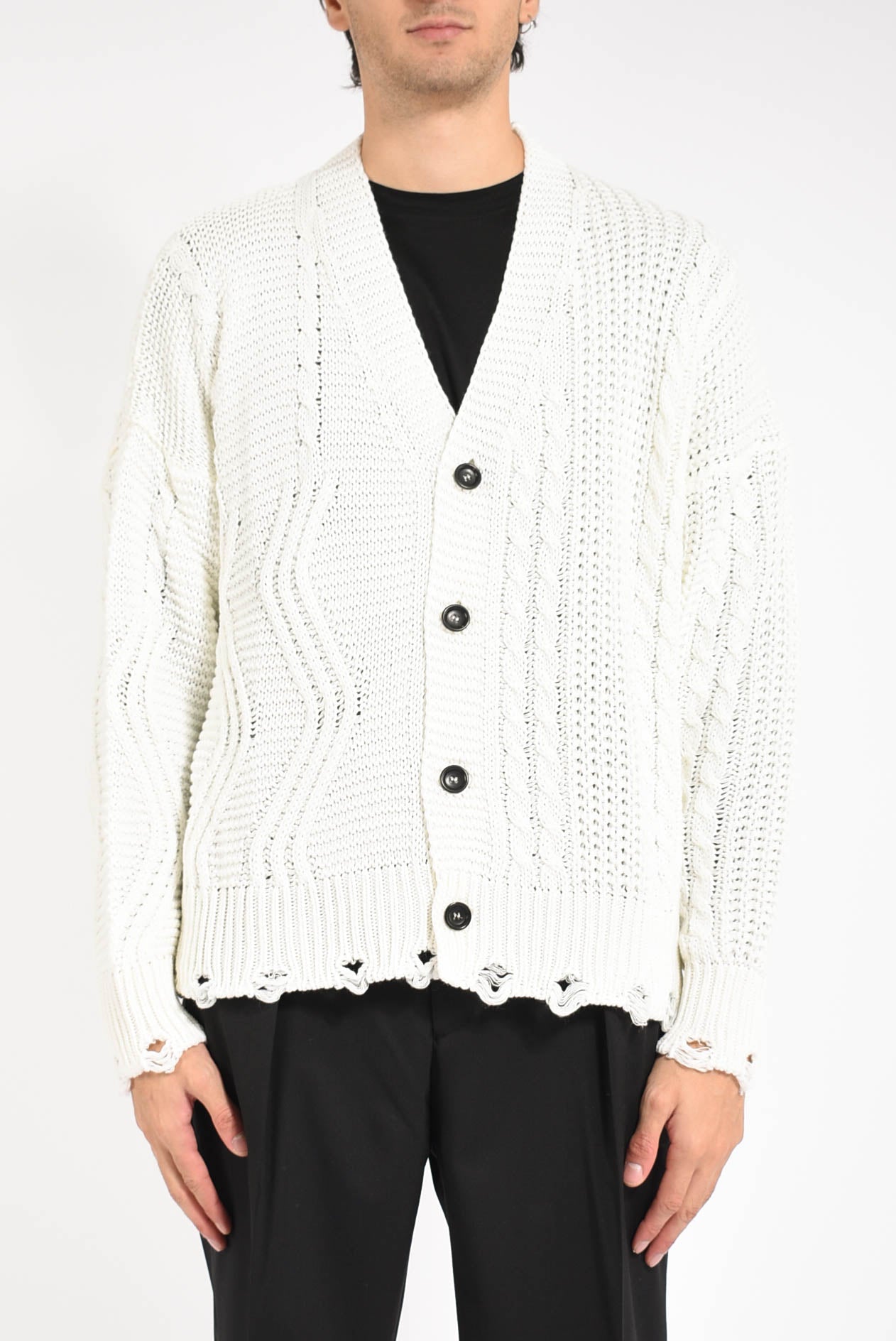 Cardigan in misto lana