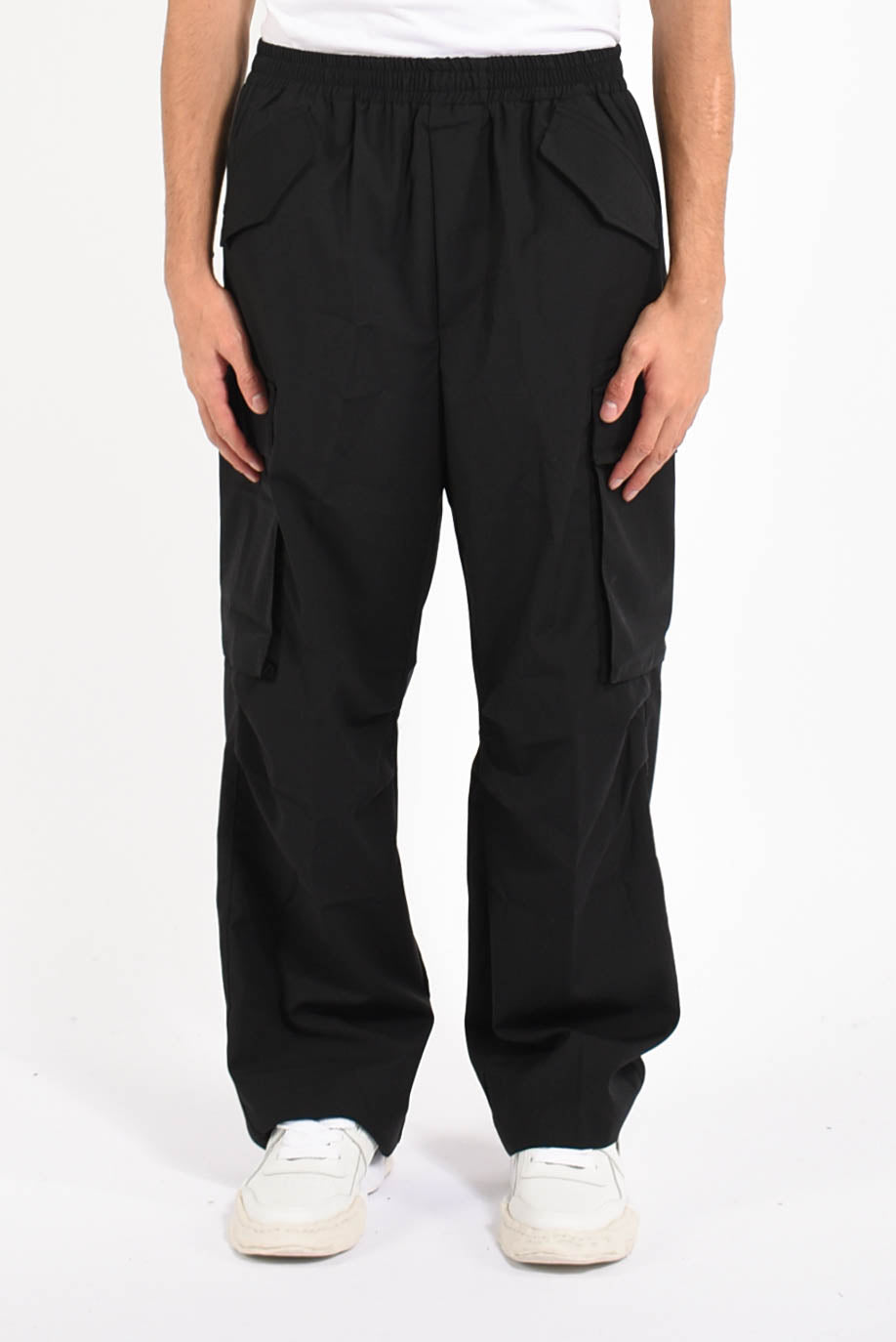 Pantaloni cargo in misto lana