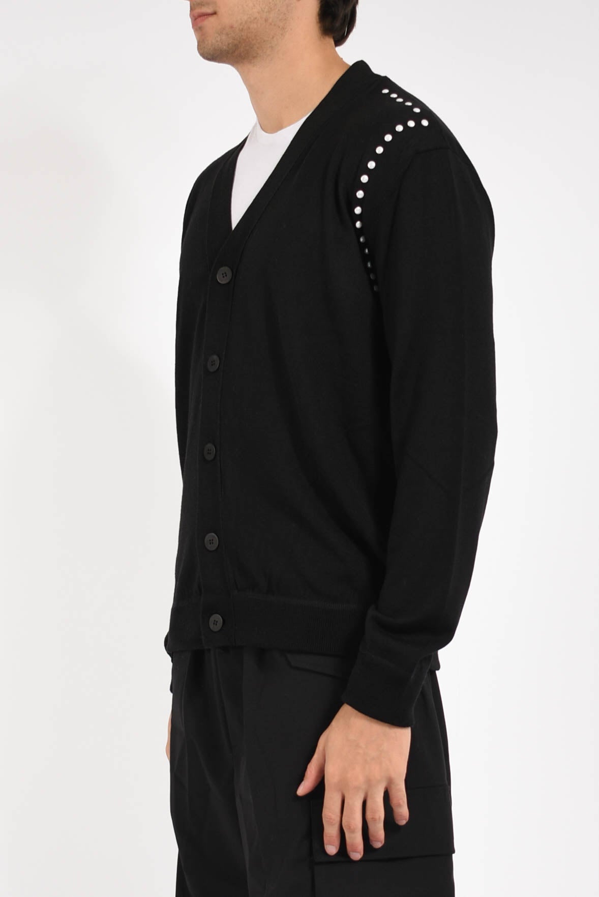 Cardigan con applicazioni