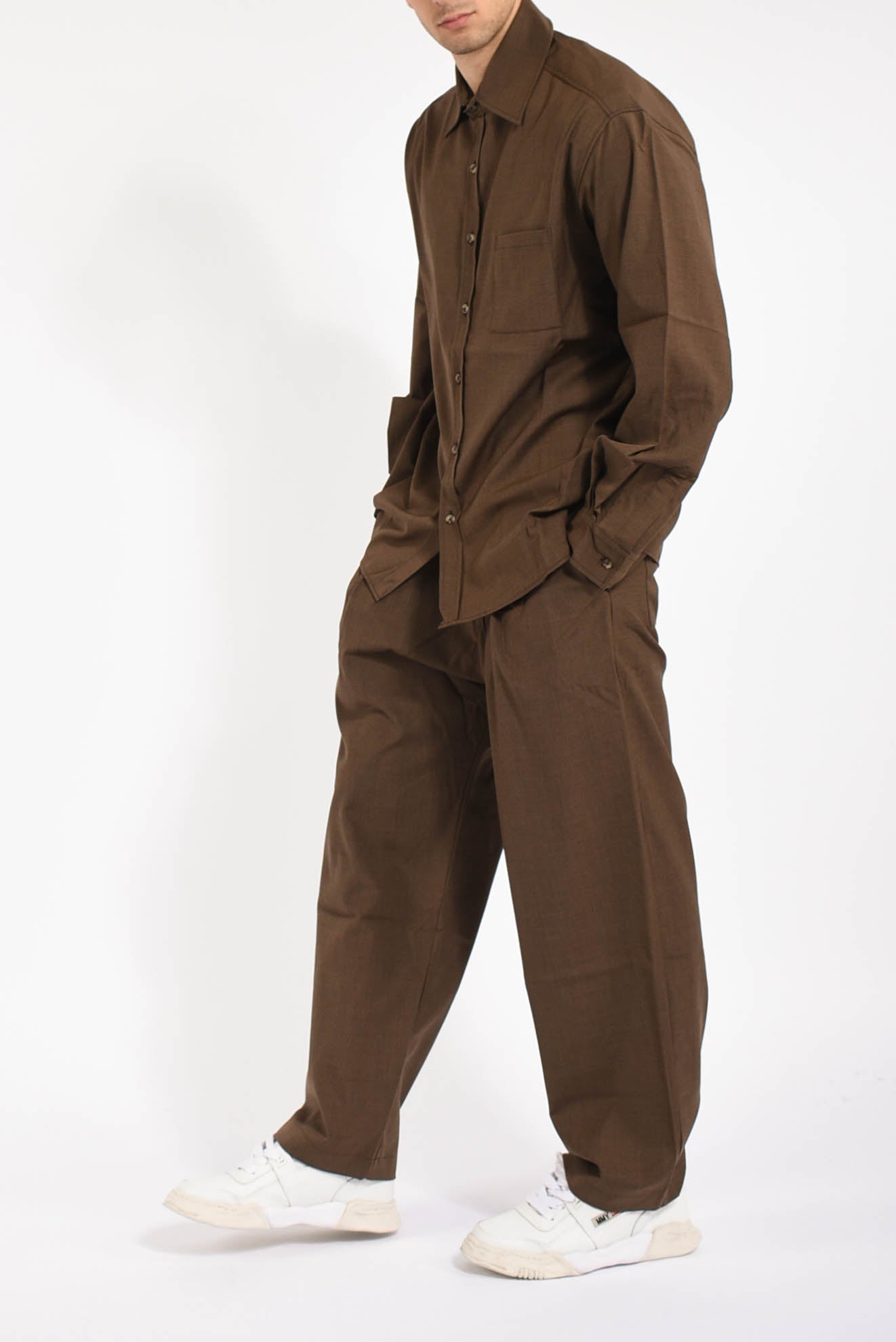 Pantaloni in misto lana