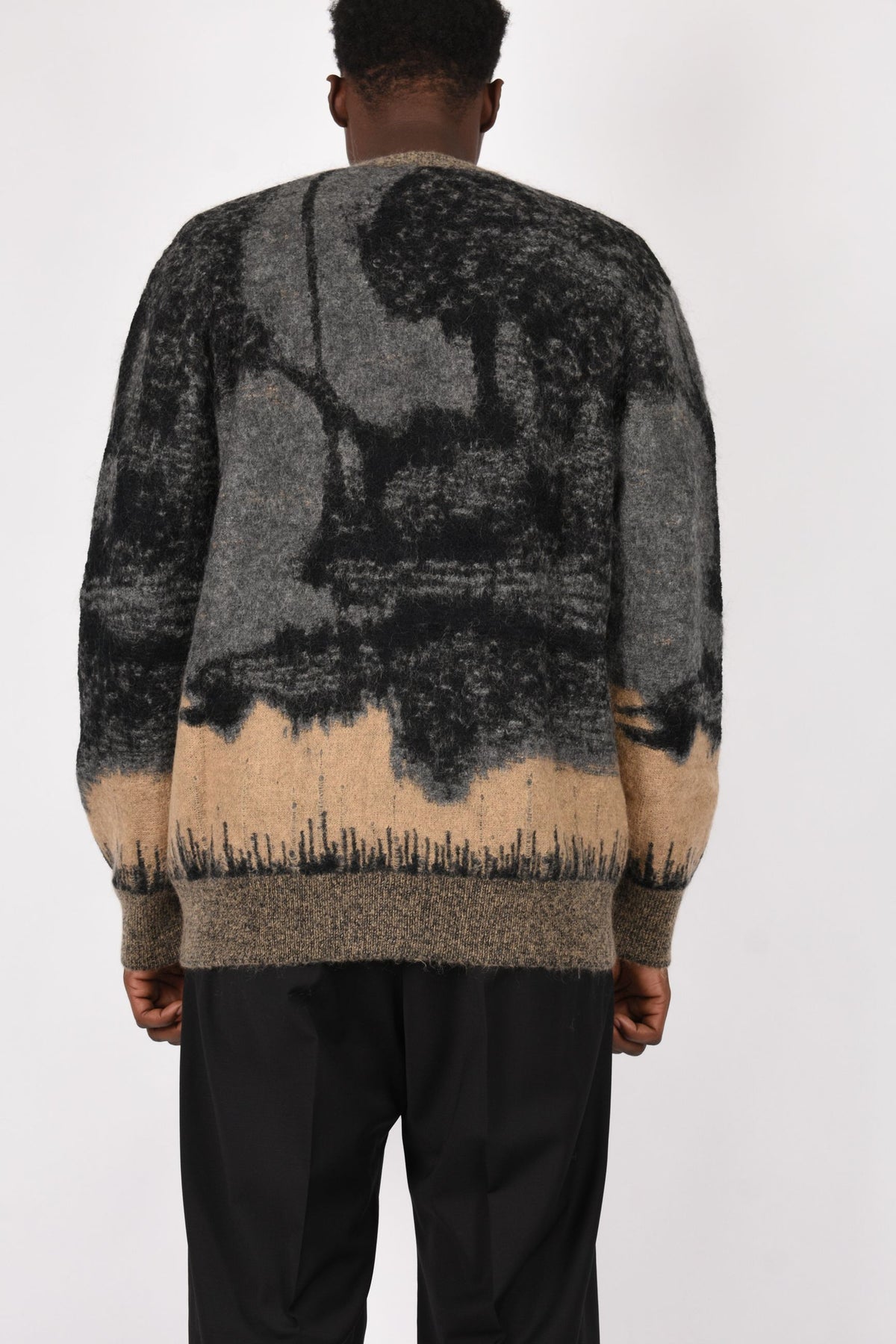 Cardigan brushed mohair jacquard F6LAMACA044