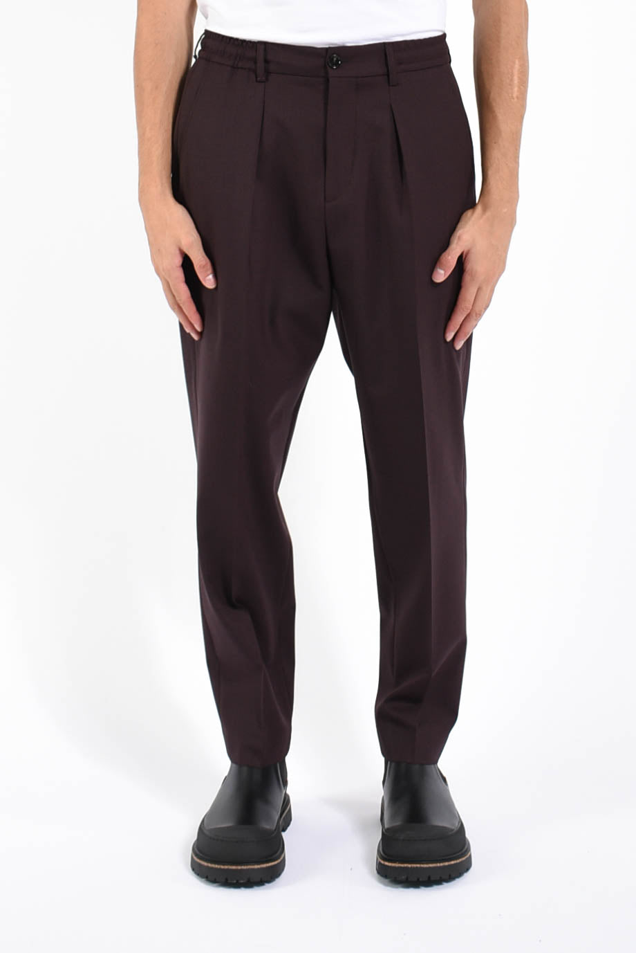 Pantaloni dominique in misto lana