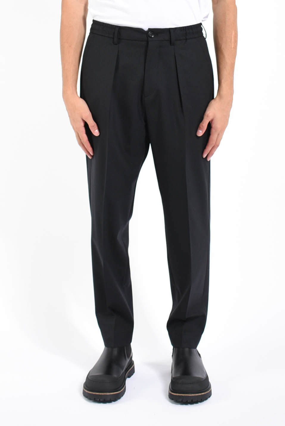 Pantaloni dominique in misto lana