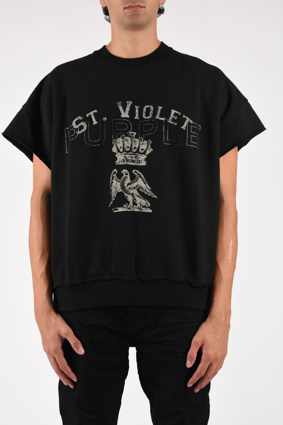 T-shirt smanicata St. Violet Crystals Muscle Tee