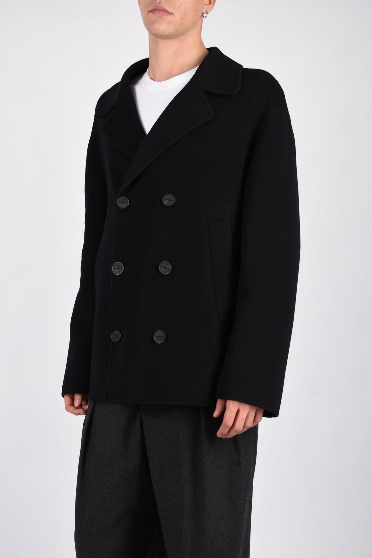 Cappotto doppiopetto in lana di pecora ORNODM700