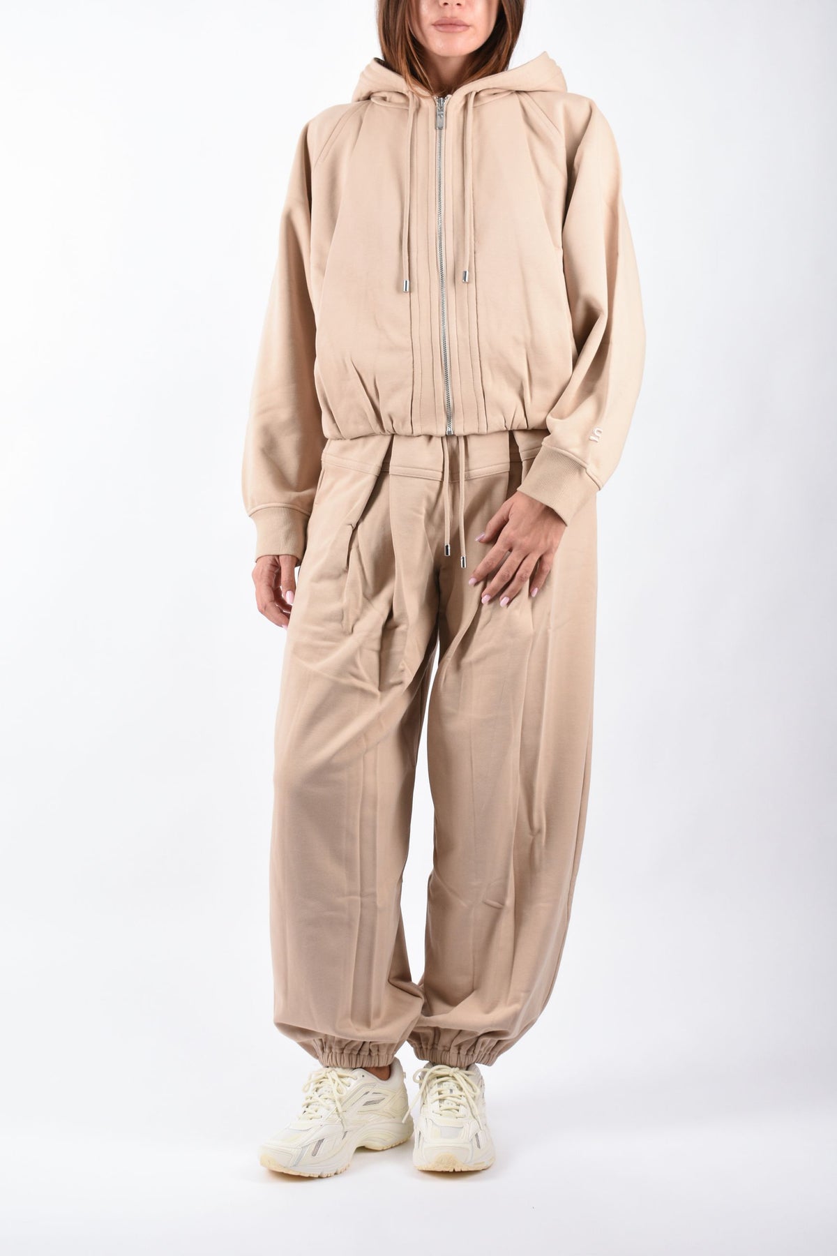 Felpa boxy con cappuccio in misto cotone FASHION 2622926015