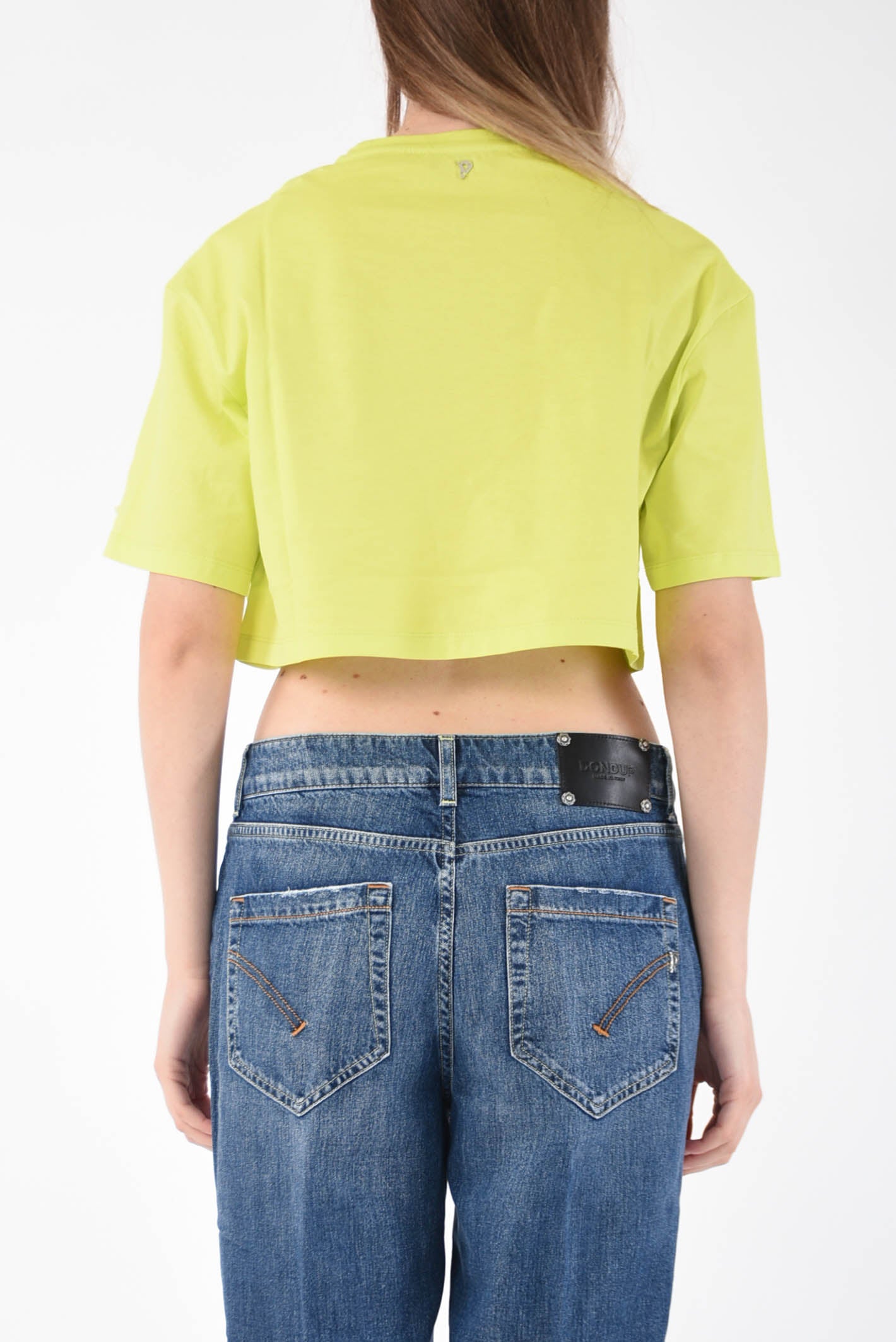 DONDUP t-shirt crop in cotone