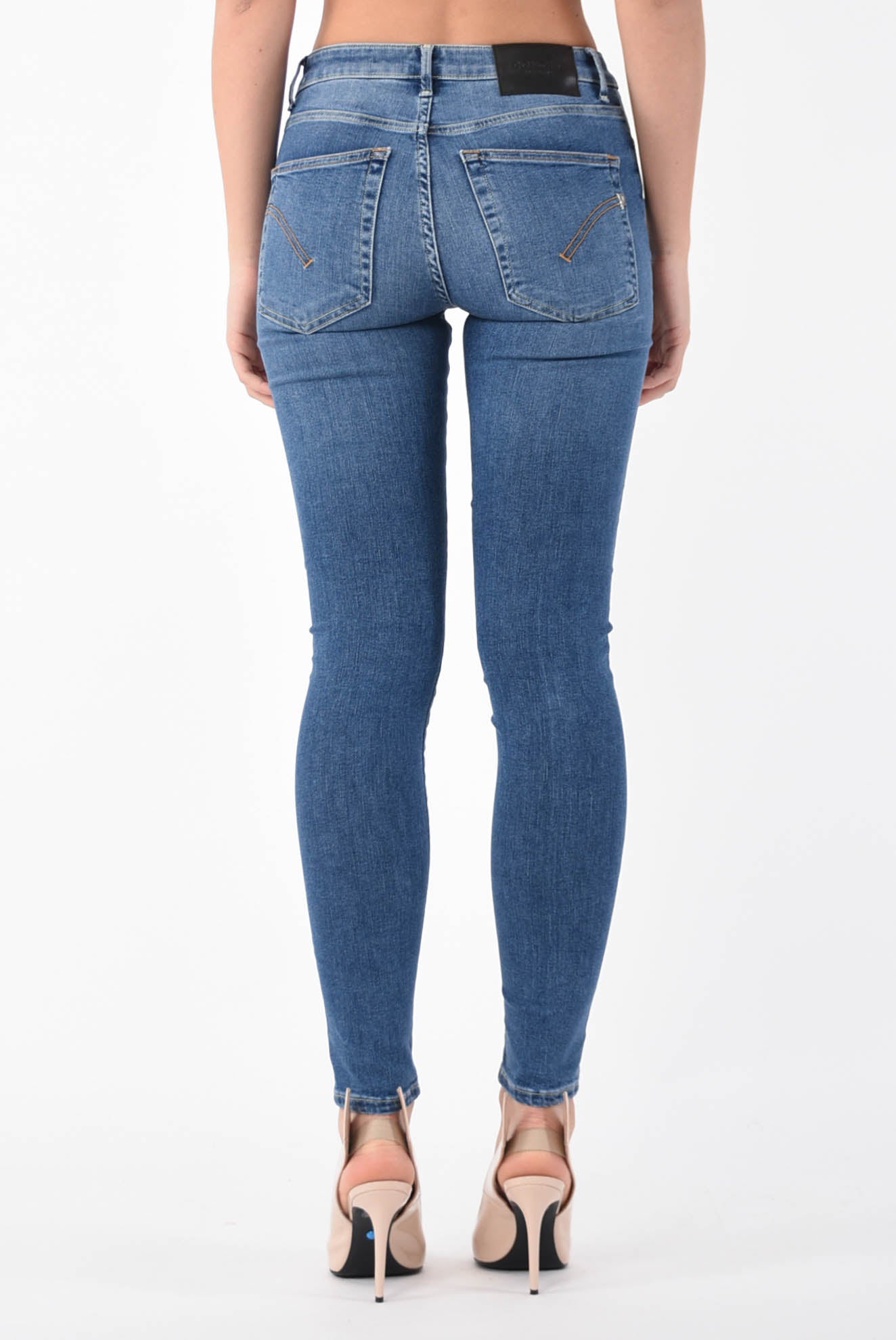 DONDUP jeans a vita alta modello iris gioiello