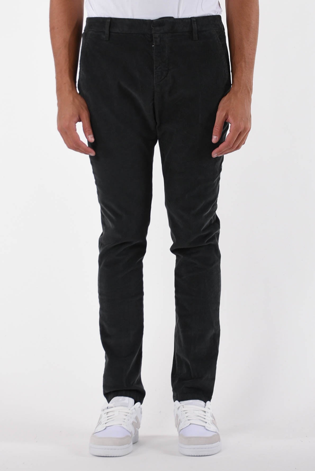 DONDUP Pantaloni gaubert in cotone