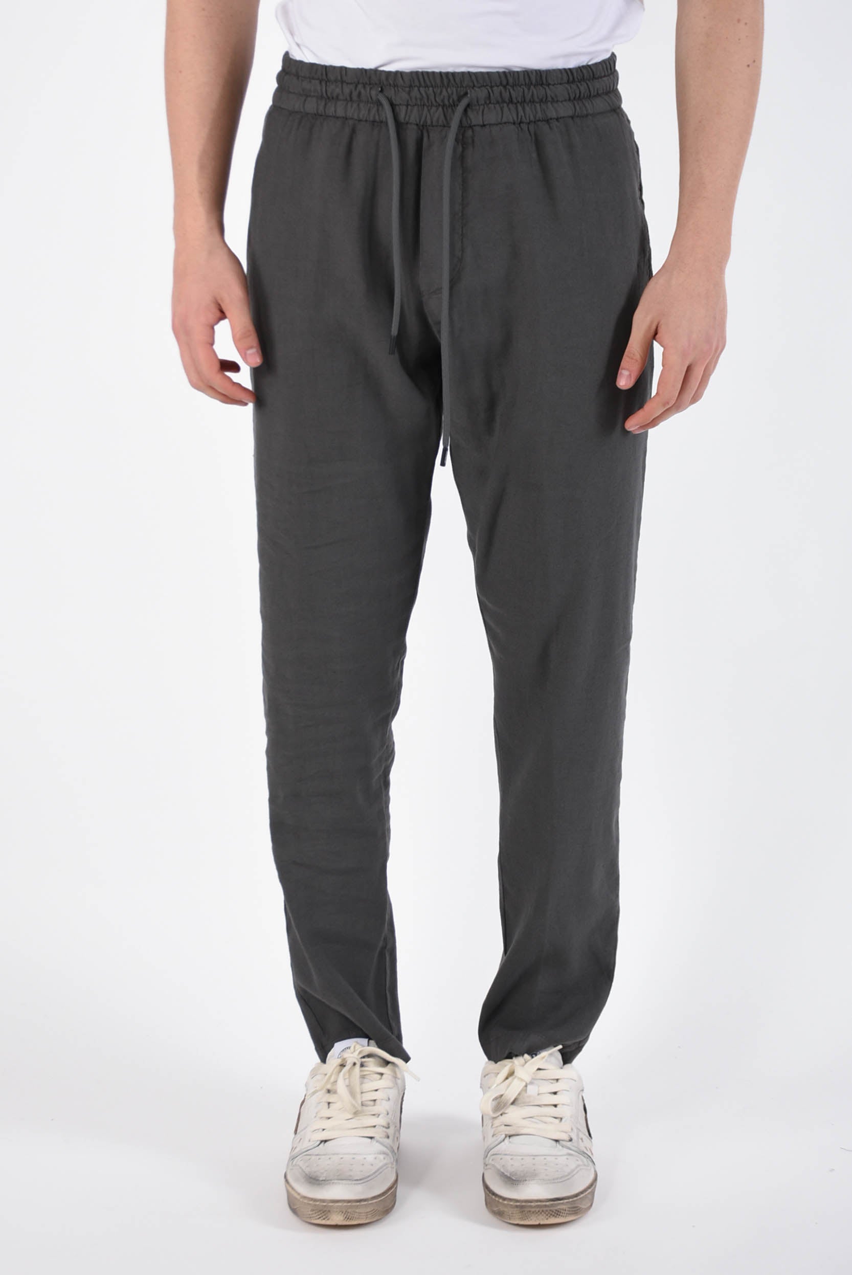 DONDUP Pantaloni jogger yuri in lino