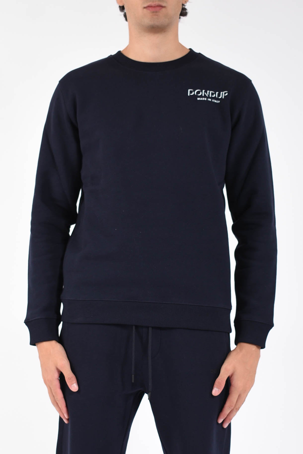 Felpa girocollo regular in cotone